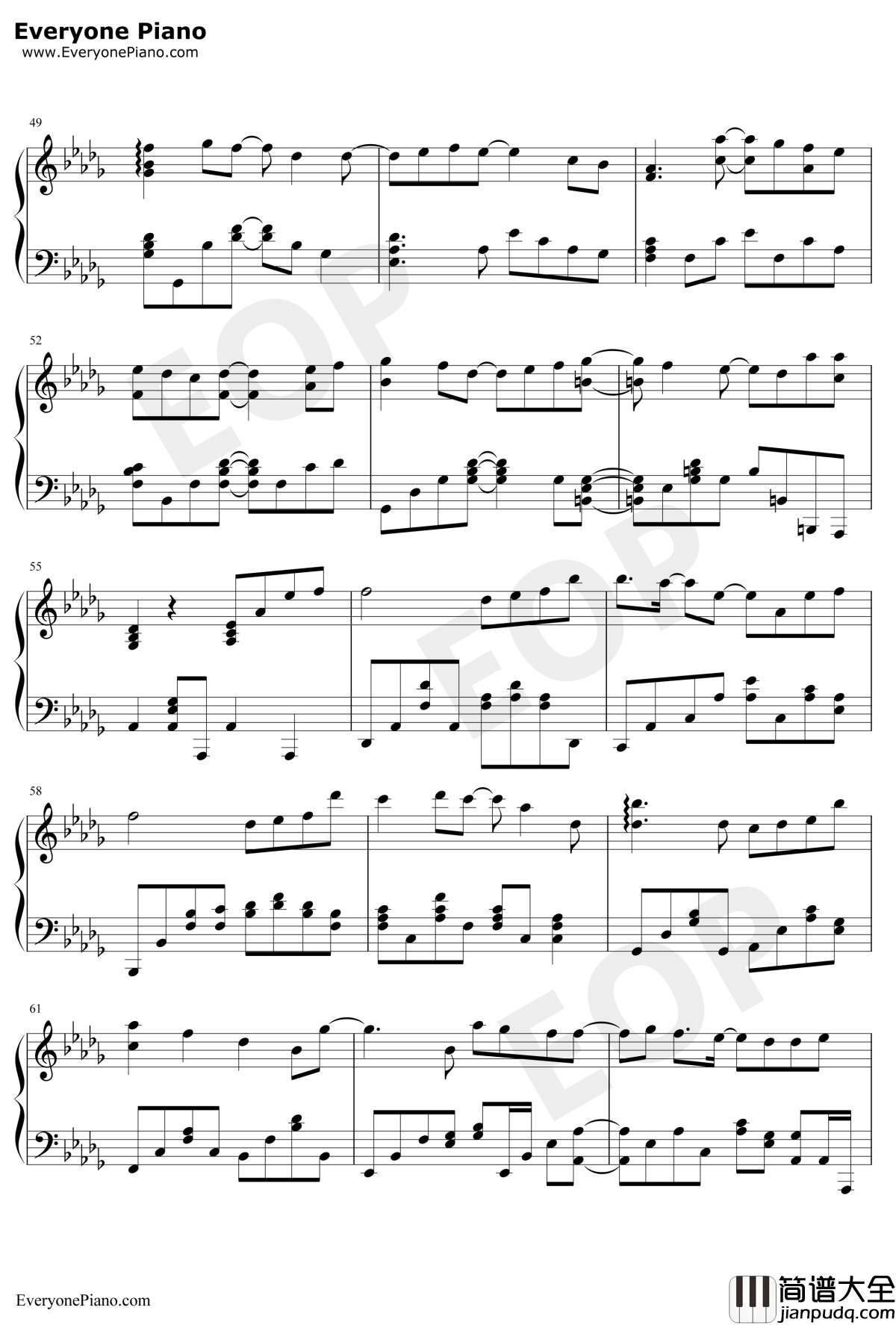 独家记忆钢琴谱_郁可唯_蒙面唱将猜猜猜第9期