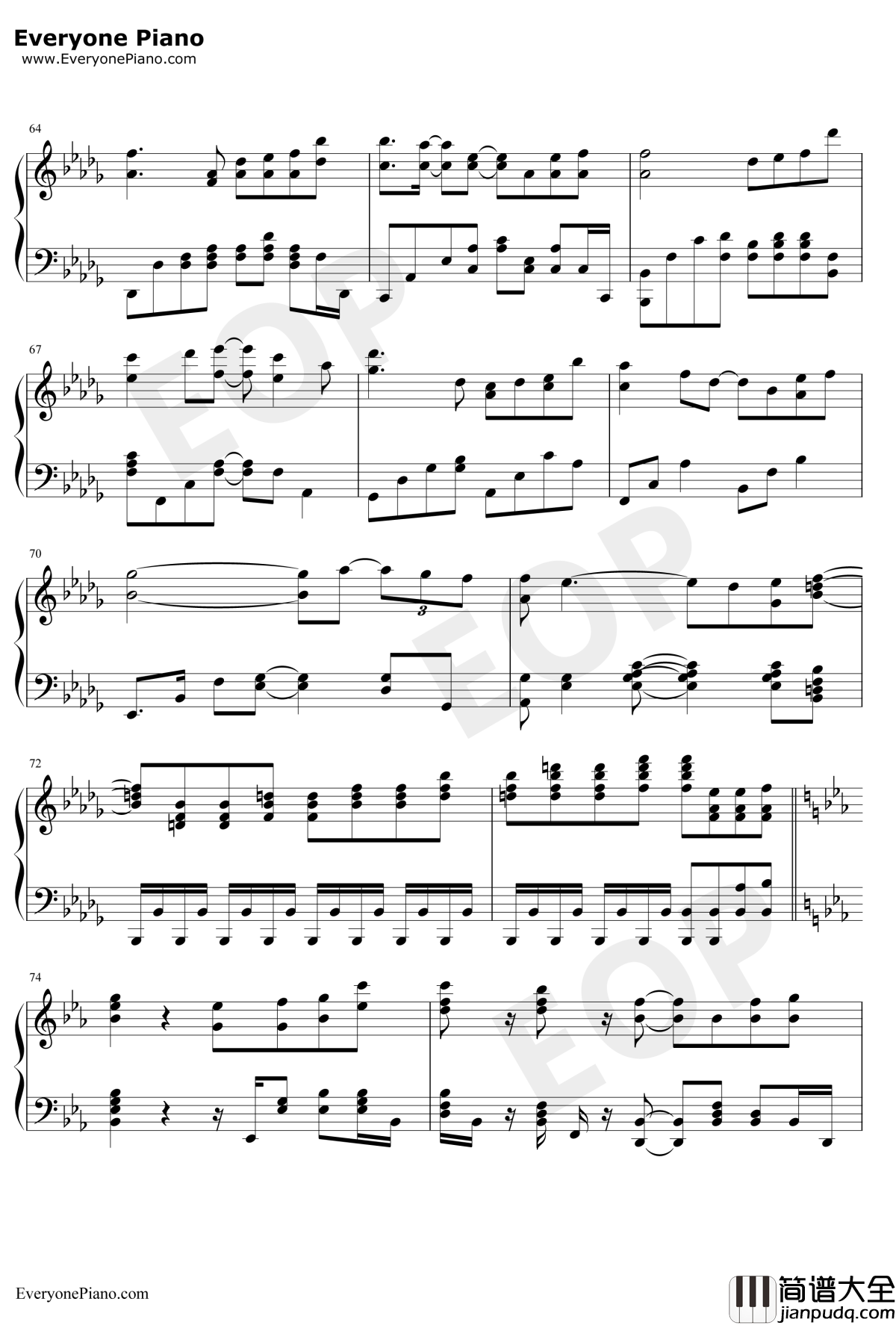 独家记忆钢琴谱_郁可唯_蒙面唱将猜猜猜第9期