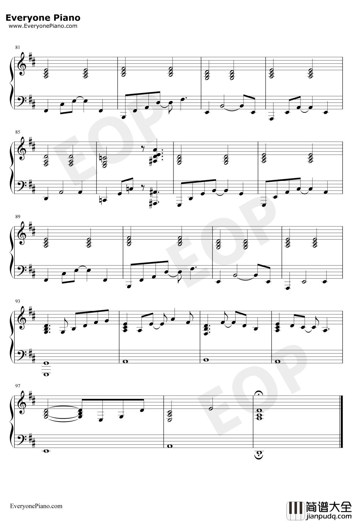 天份钢琴谱_薛之谦_弹唱谱_我有点疼但是我还能忍