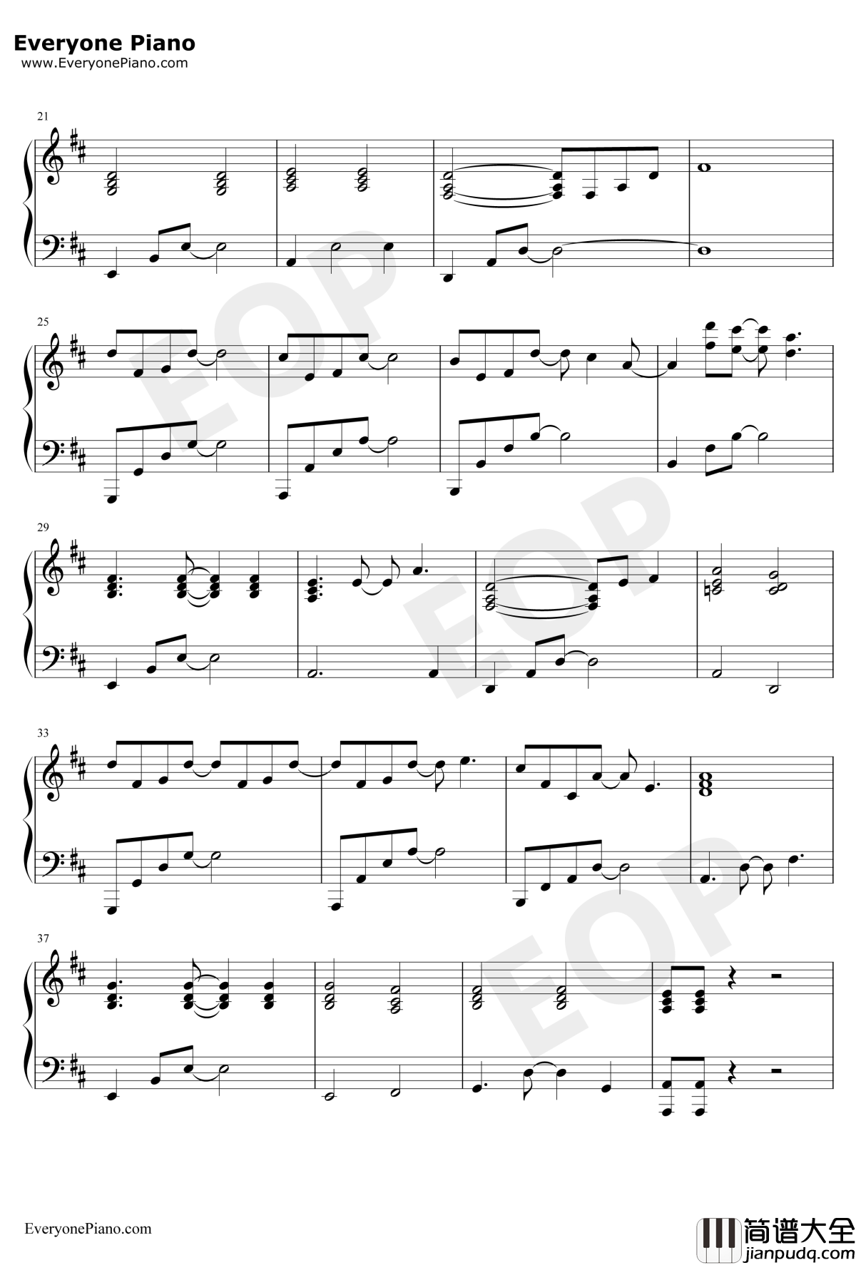 天份钢琴谱_薛之谦_弹唱谱_我有点疼但是我还能忍