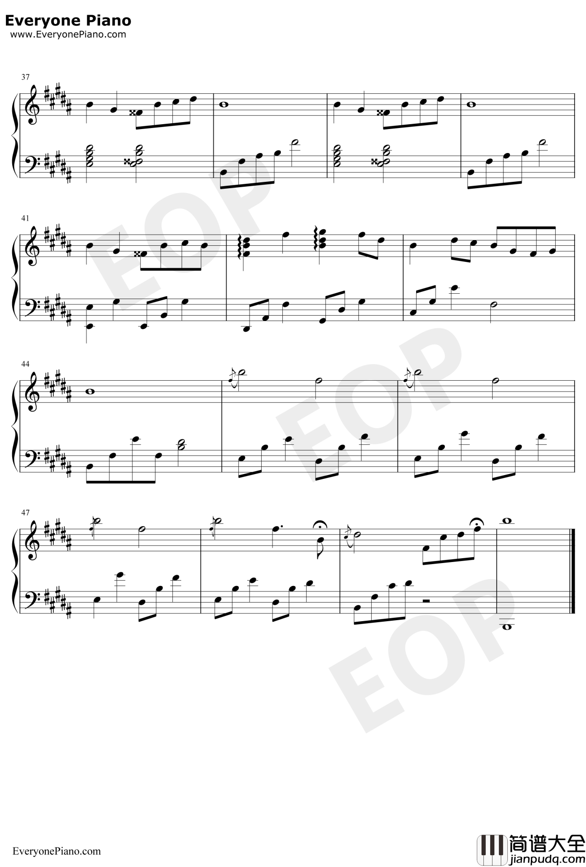 今晩はお月さん钢琴谱_HumbertHumbert_钢琴独奏版