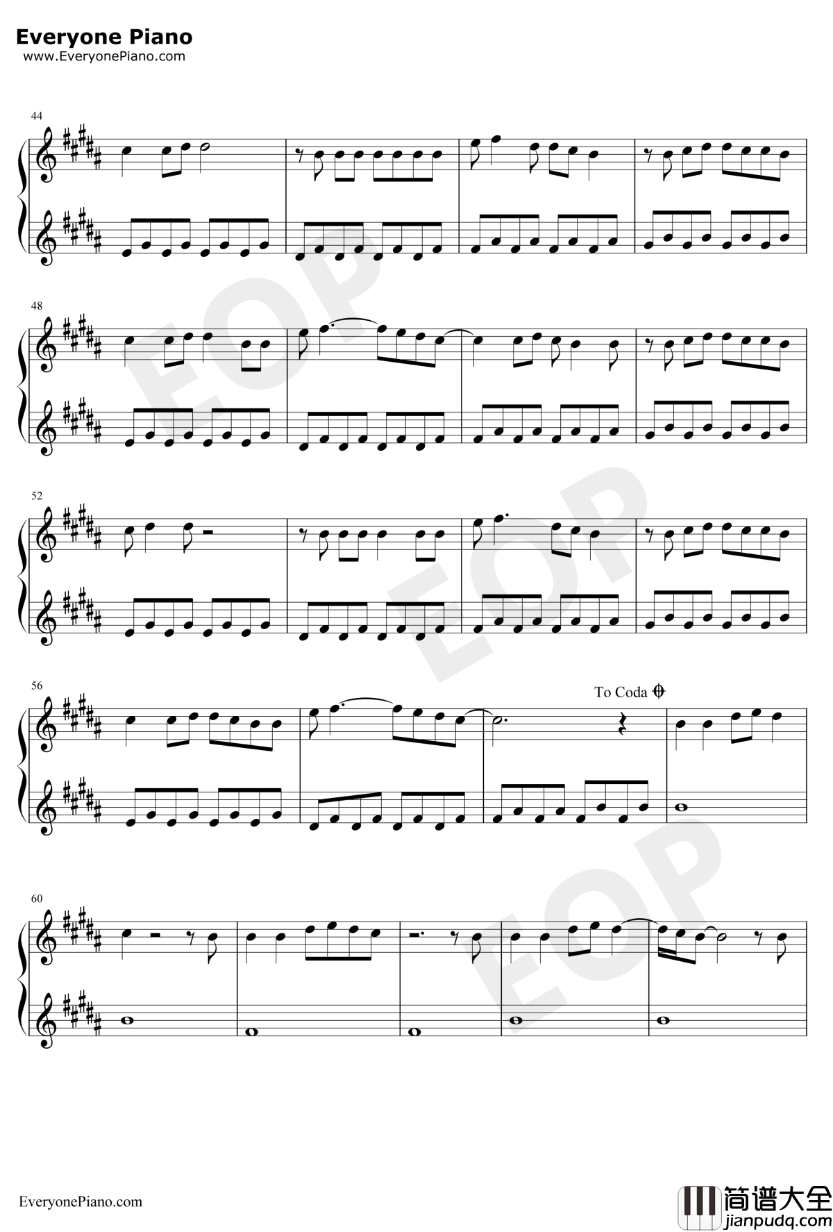 Be_Alright钢琴谱_DeanLewis