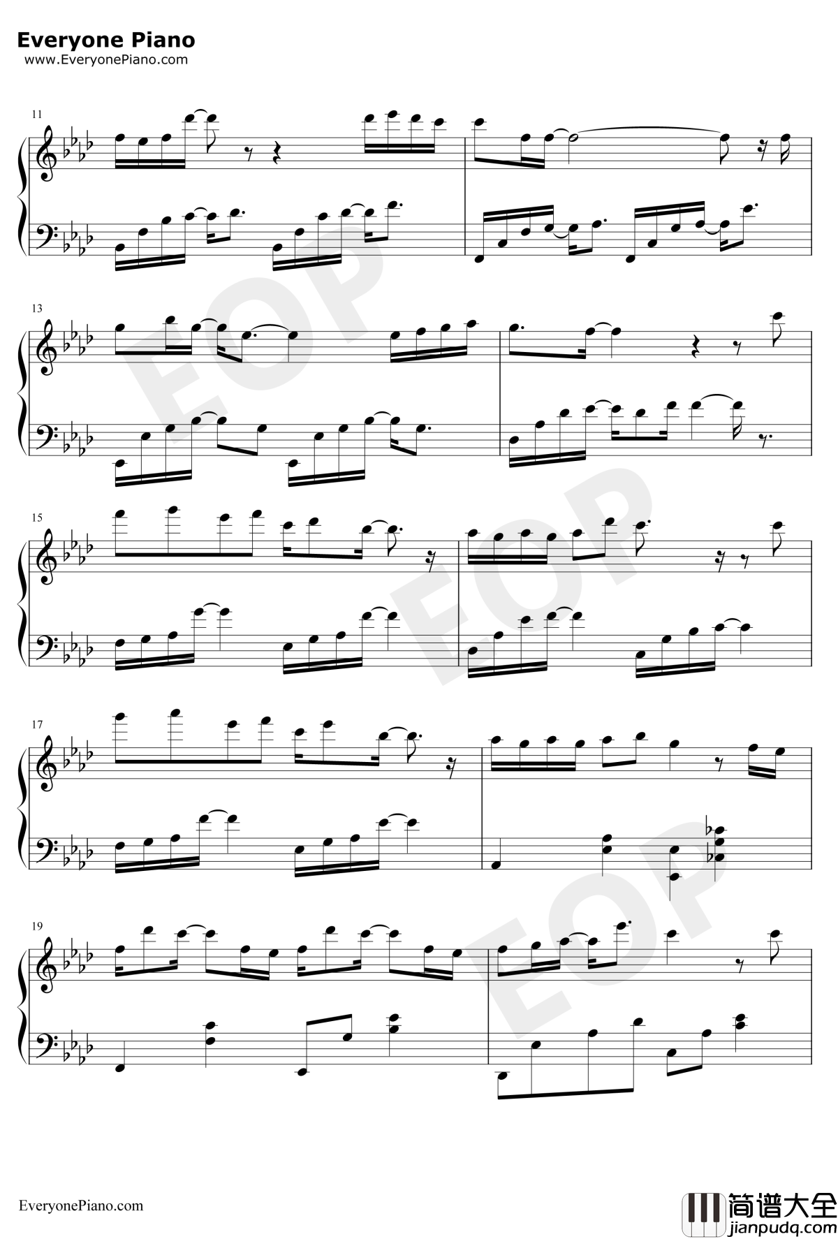 狐狸钢琴谱_薛之谦_二代妖精之今生有幸推广曲