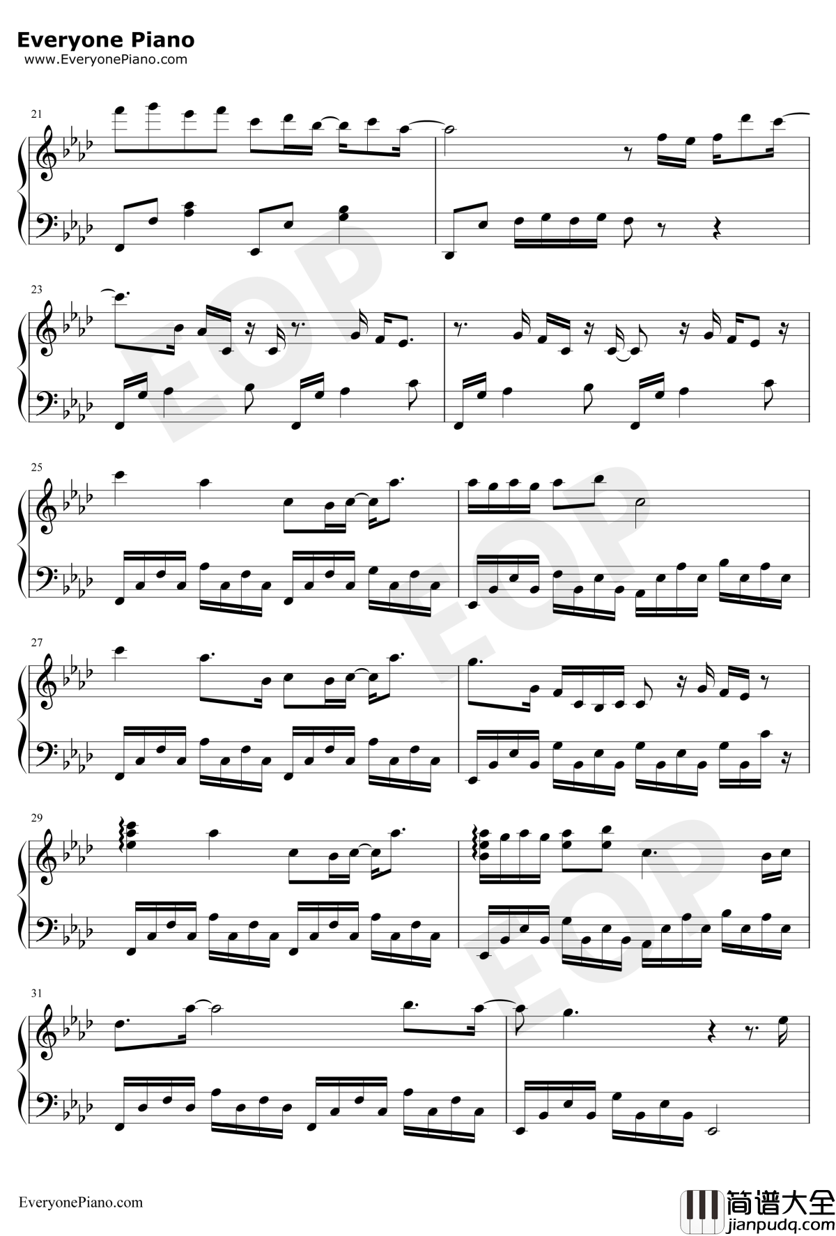 狐狸钢琴谱_薛之谦_二代妖精之今生有幸推广曲