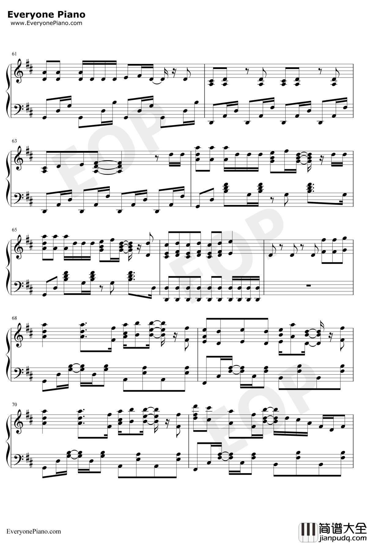 Hectopascal钢琴谱_高田忧希寿美菜子_终将成为你ED