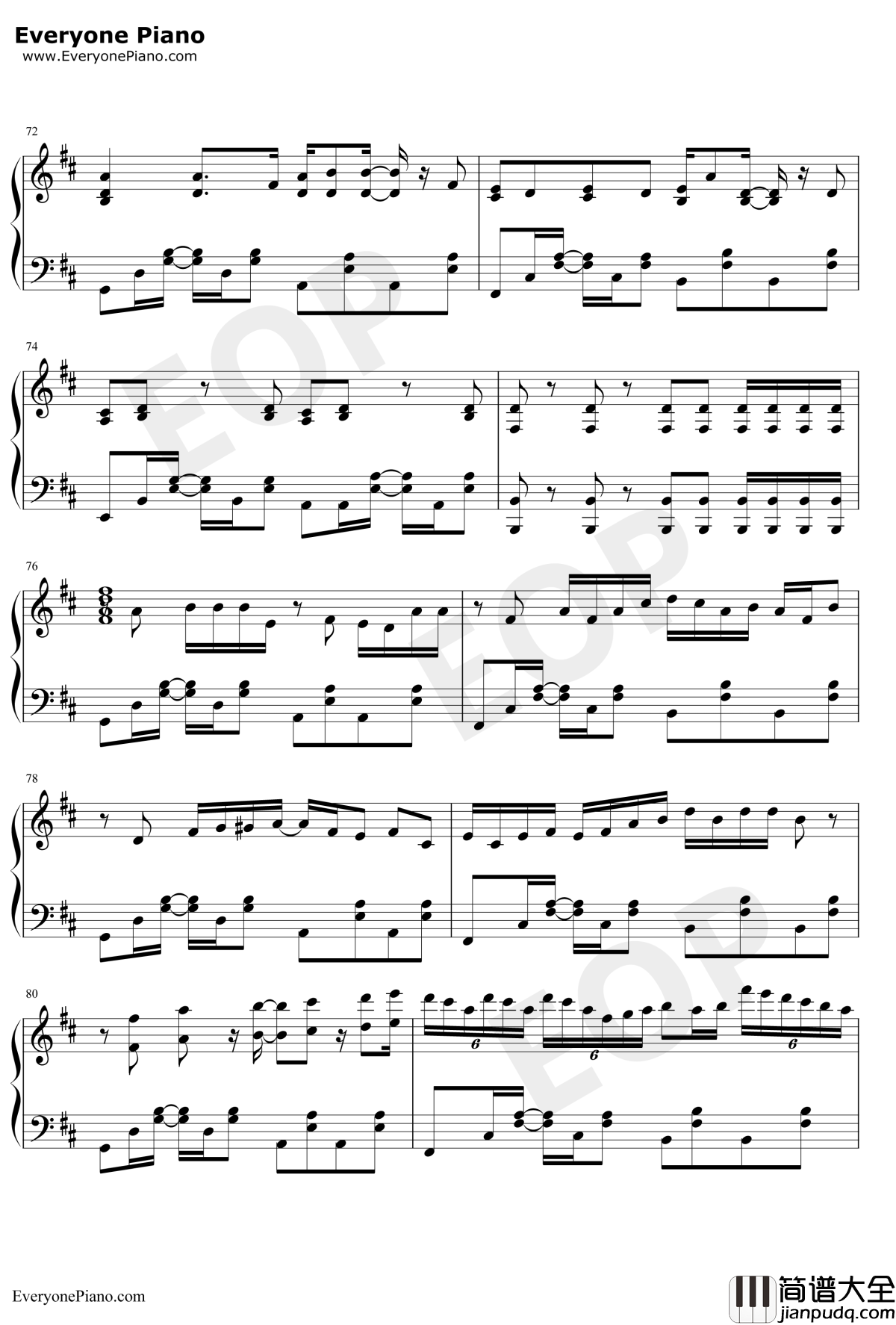 Hectopascal钢琴谱_高田忧希寿美菜子_终将成为你ED