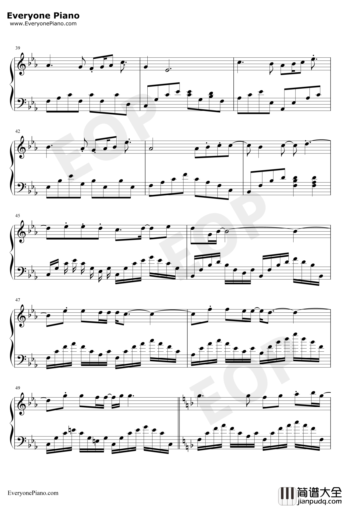 La_Incondicional钢琴谱_LuisMiguel