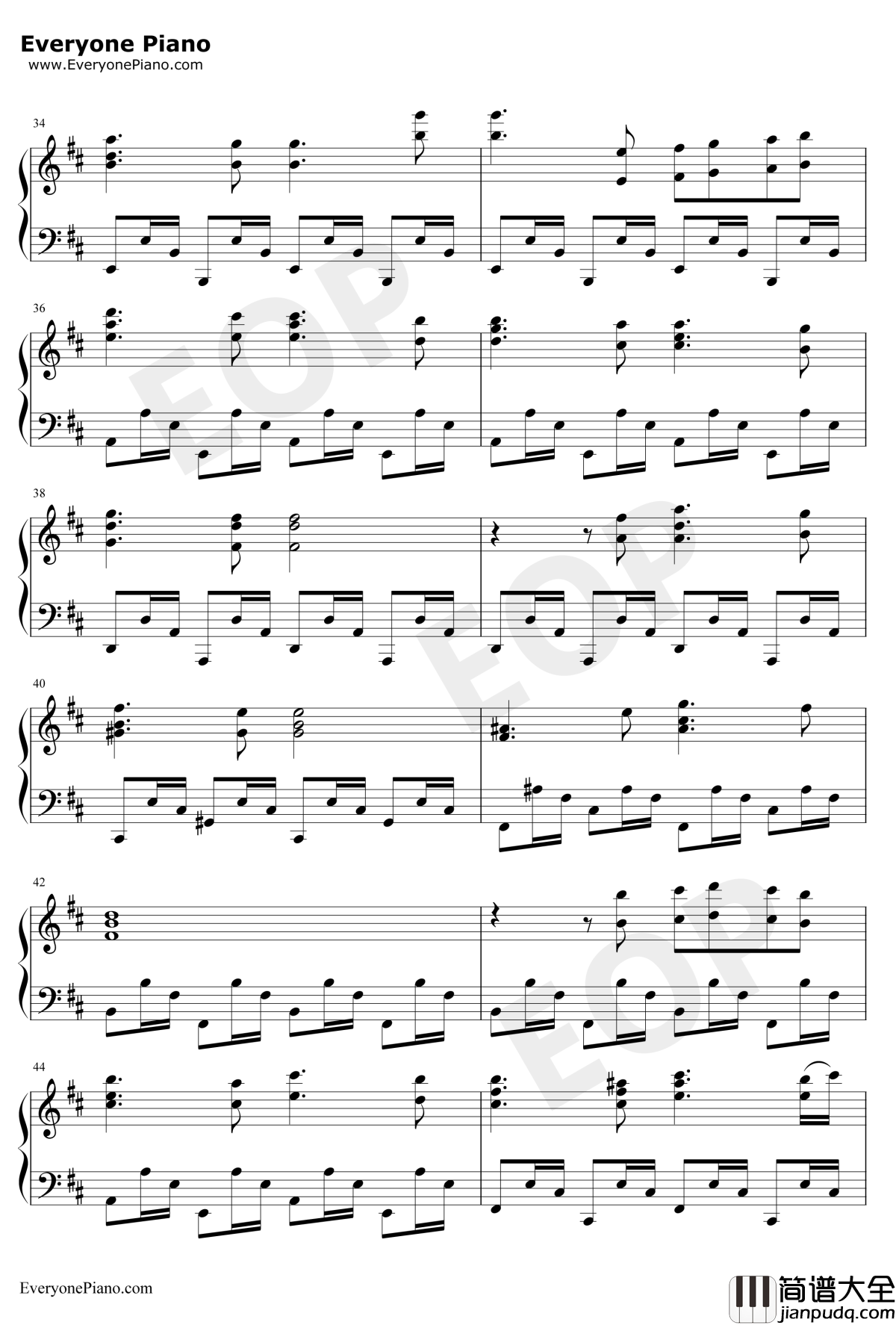 El_Bimbo钢琴谱_PaulMauriat