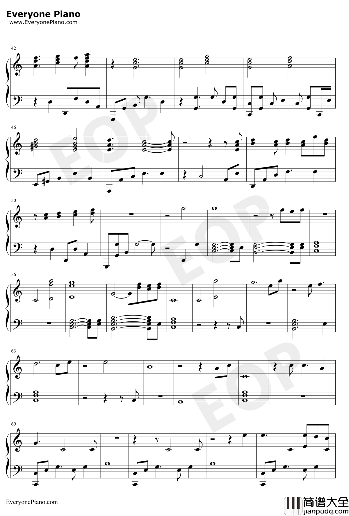 Come_Out_and_Play钢琴谱_BillieEilish