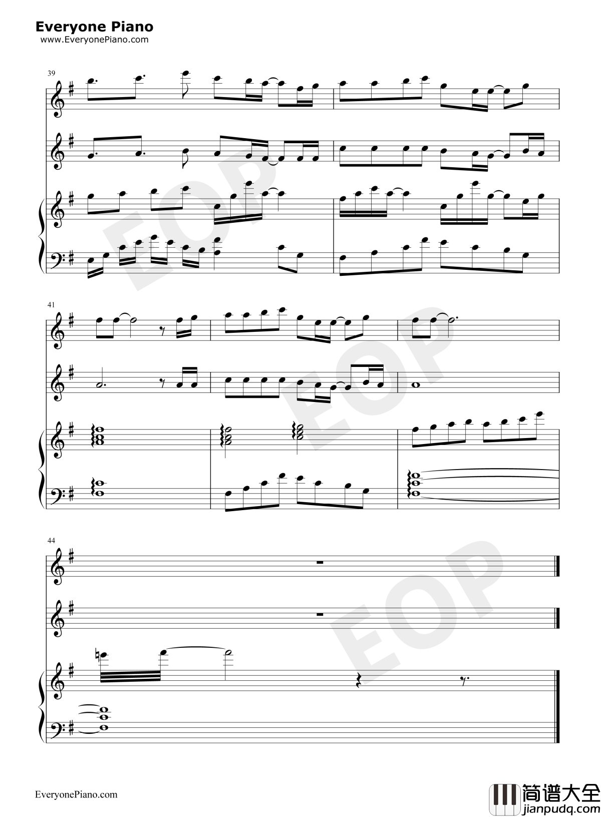 没有你陪伴真的好孤单钢琴谱_梦然