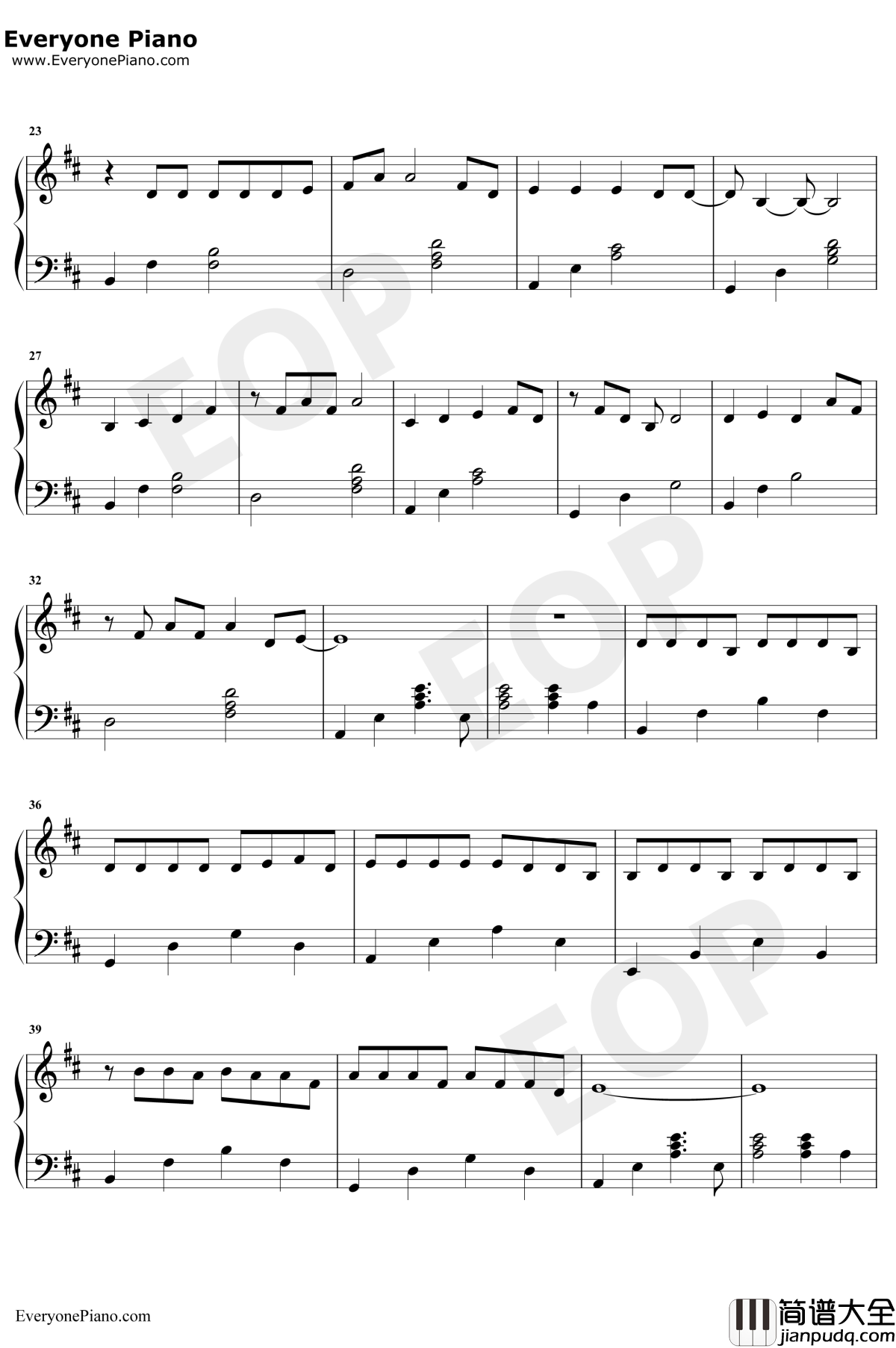 生僻字钢琴谱_陈柯宇_完整版_抖音爆火