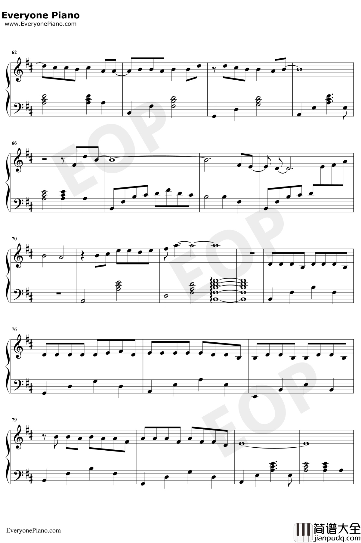 生僻字钢琴谱_陈柯宇_完整版_抖音爆火