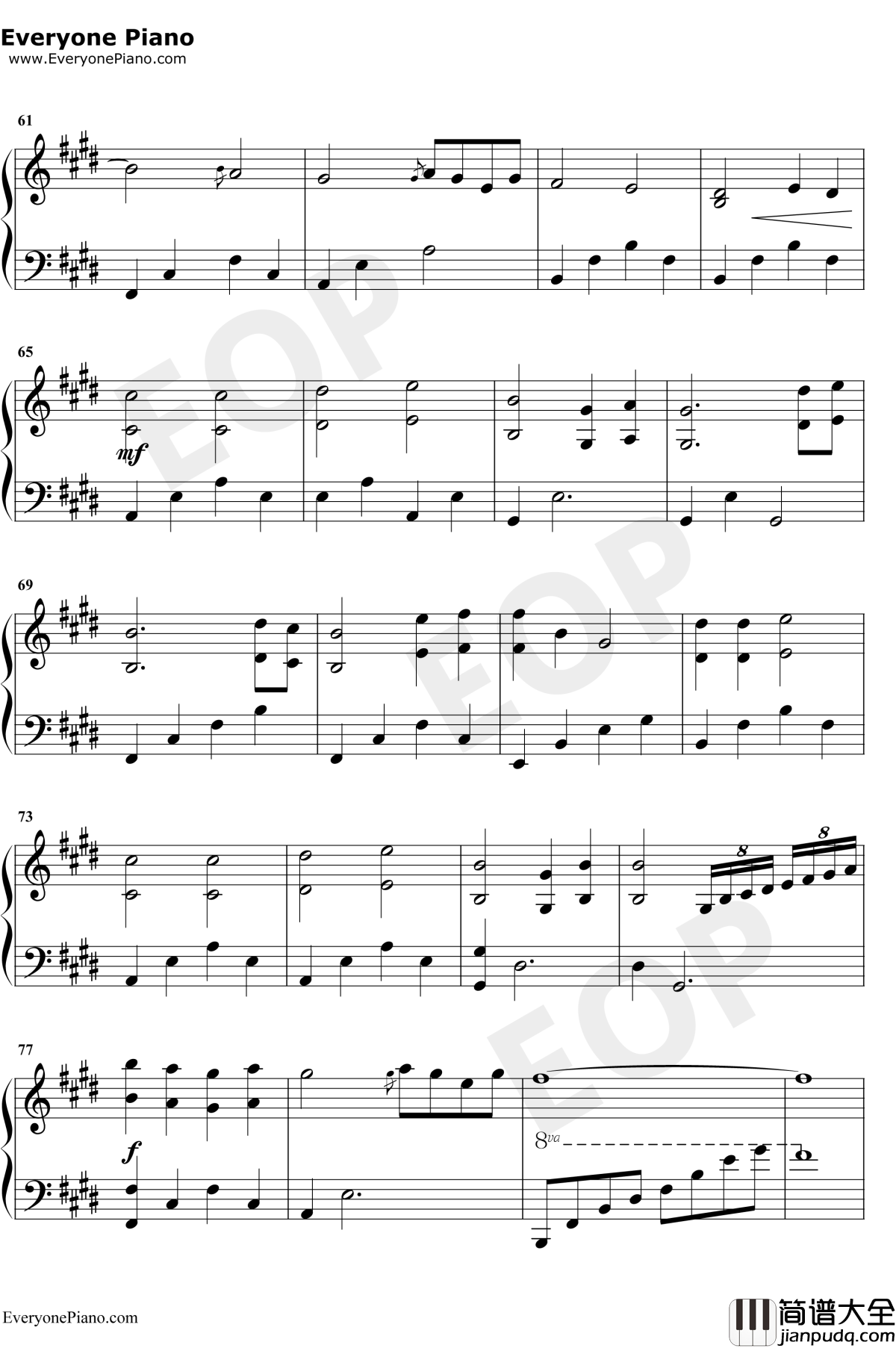 WhatIFeelWhenISeeHer钢琴谱_Xeuphoria_Xeuphoria