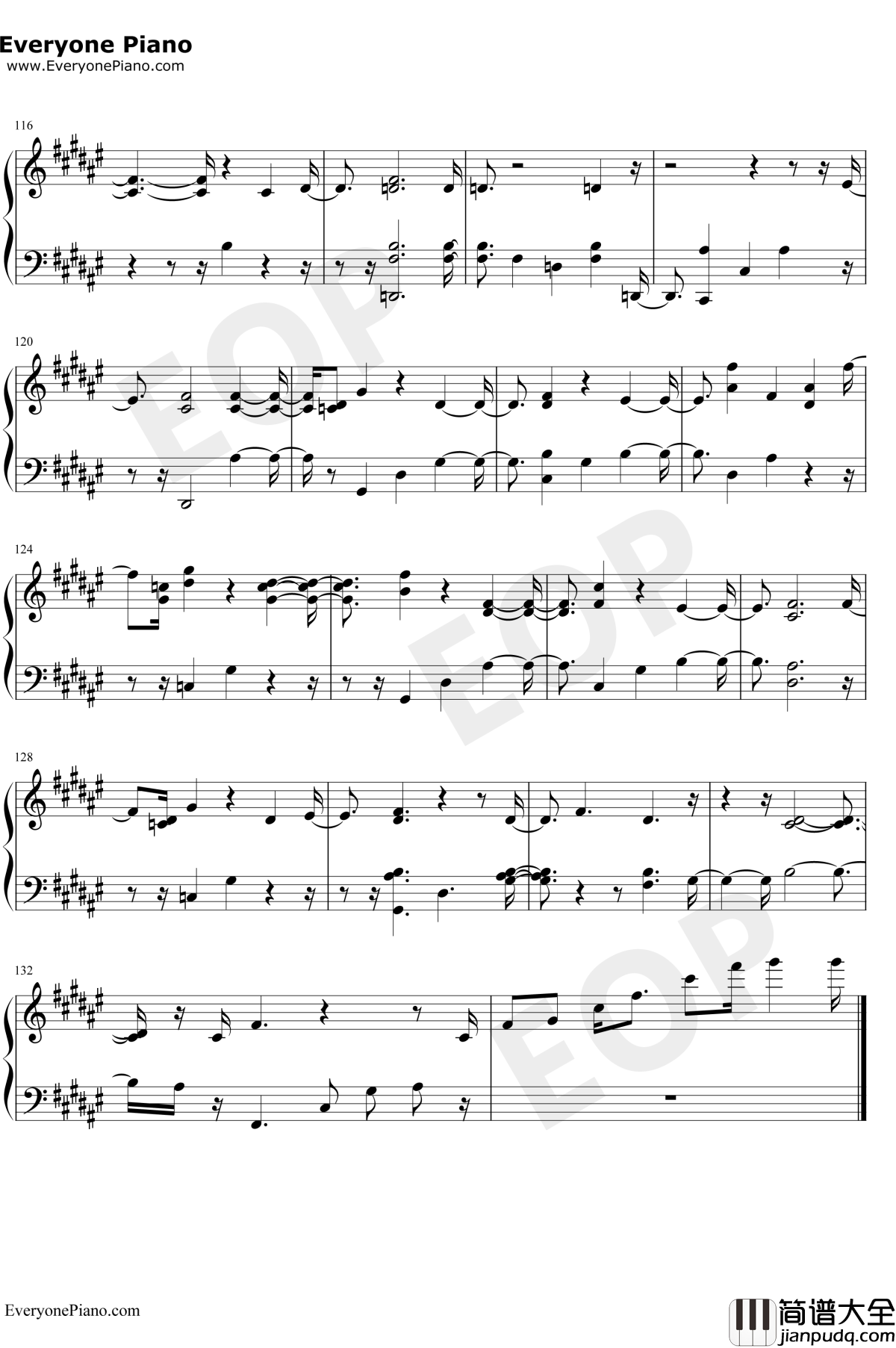 Love_You_Anymore钢琴谱_MichaelBuble_MichaelBuble