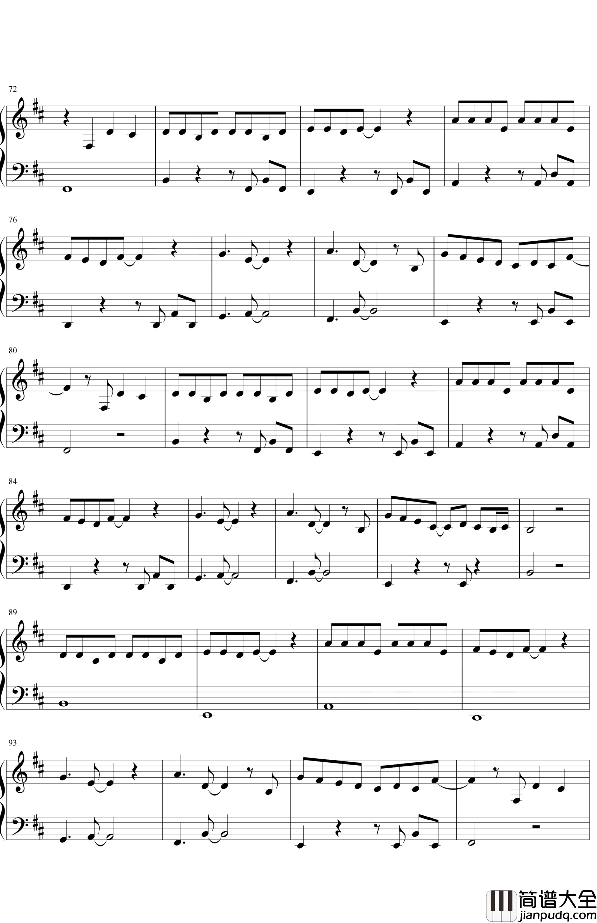 _如果寂寞了钢琴谱_郑晓填_冲动是魔鬼