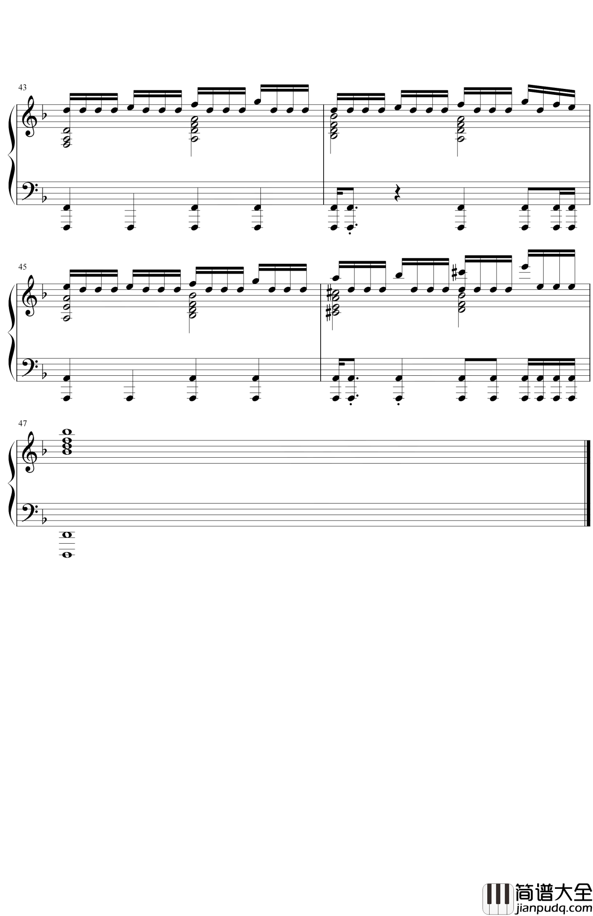 复仇者联盟4终局之战钢琴谱_Alan_Silvestri_复仇者之歌，歌颂勇士