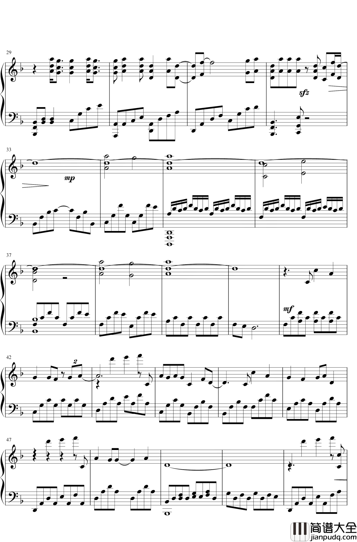 山海钢琴谱_华晨宇_归来仍是少年