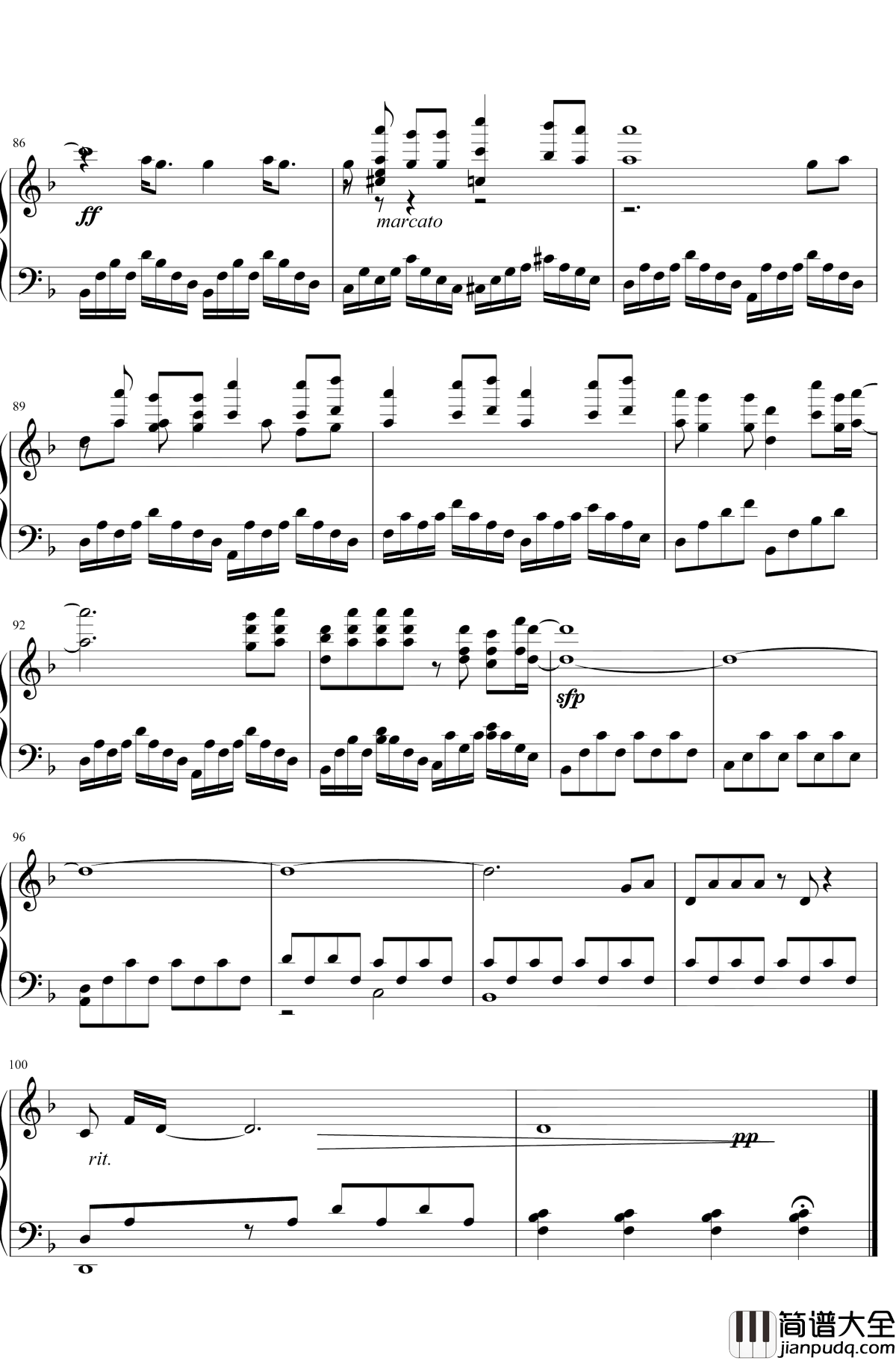 山海钢琴谱_华晨宇_归来仍是少年