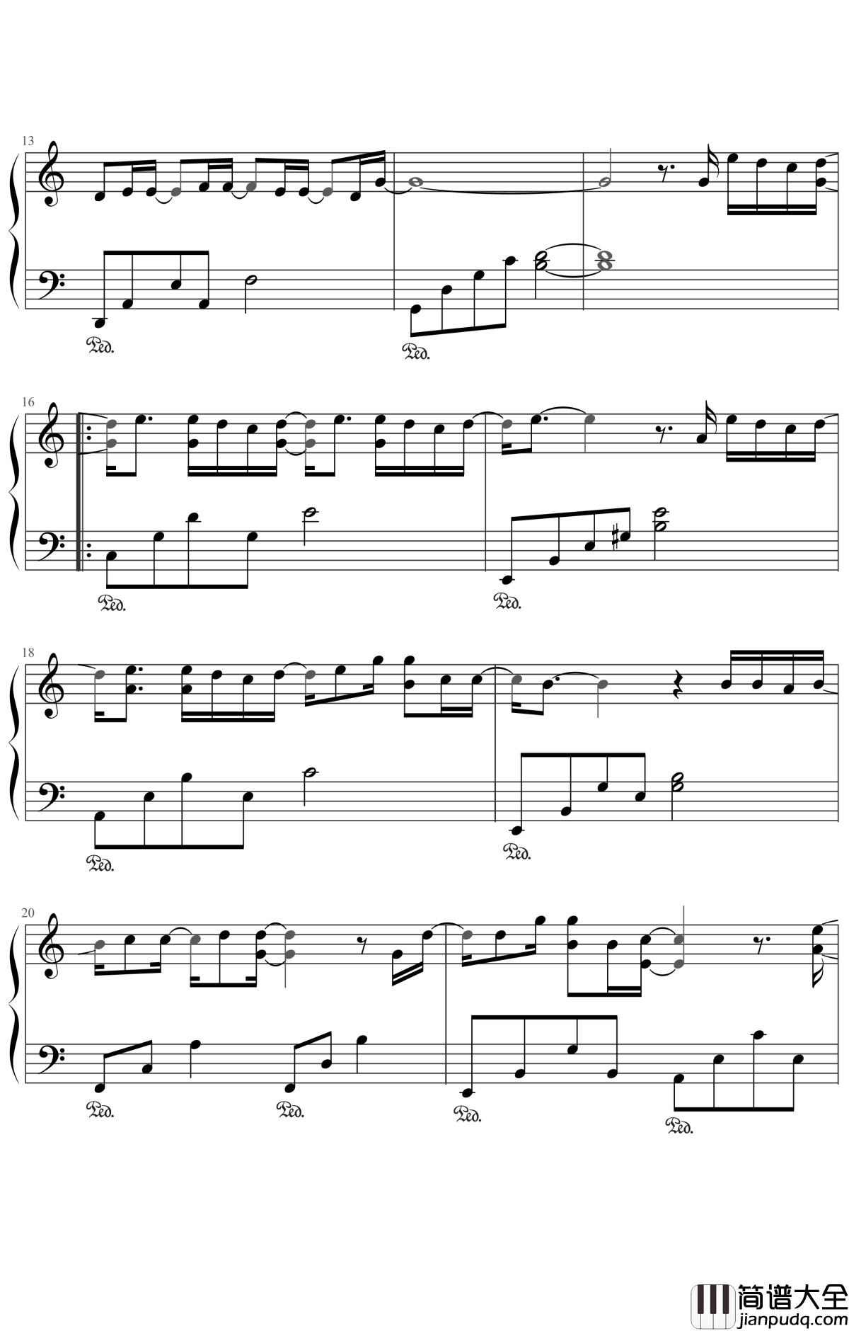 黑夜问白天钢琴谱_林俊杰_白天不懂夜的黑