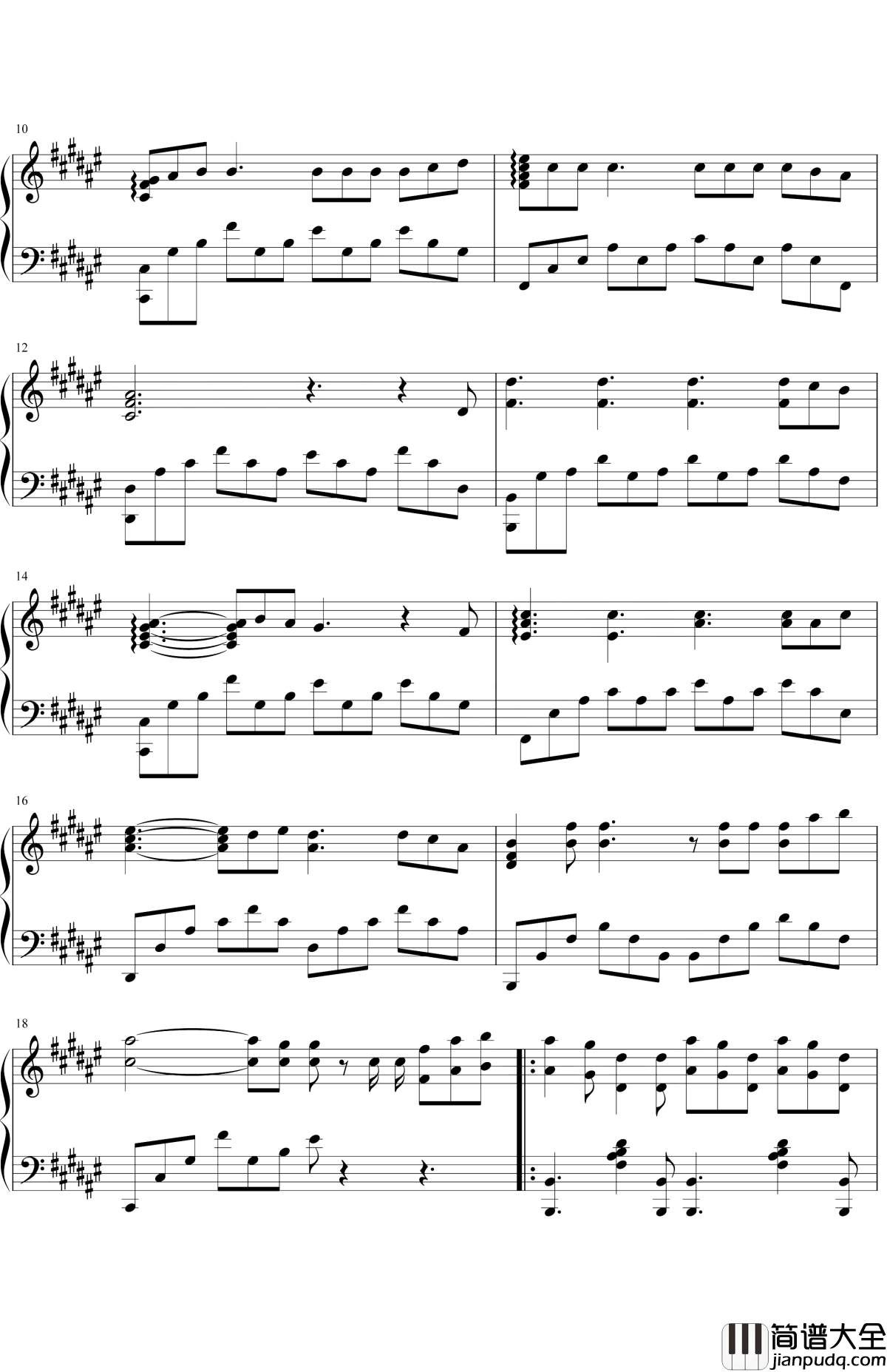 Wonderful_U钢琴谱_AGA_安静的疗伤系单曲