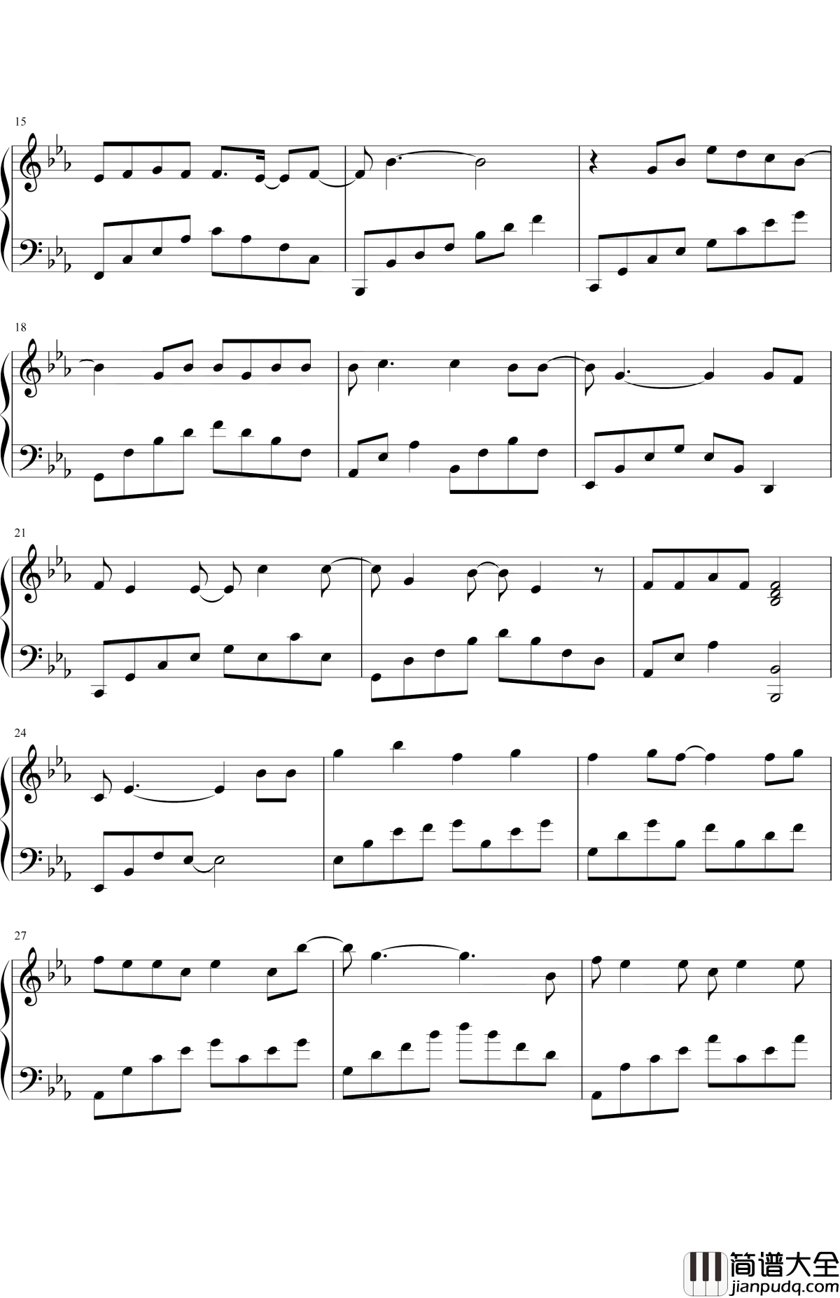 别再闹了钢琴谱_毛不易_亲爱的别再闹了，把手交给我吧