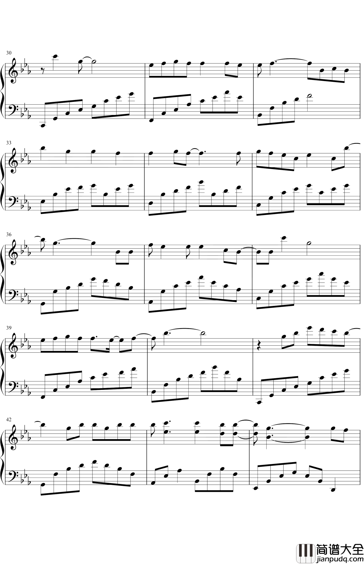 别再闹了钢琴谱_毛不易_亲爱的别再闹了，把手交给我吧