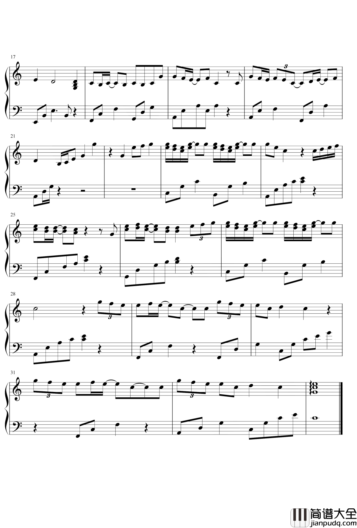 我喜欢你钢琴谱_陈意涵_我最终变成了你所喜欢的样子