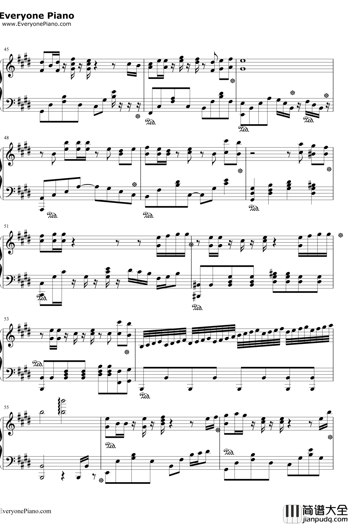 爱してるばんざーい！钢琴谱_μ's_ラブライブ!插曲