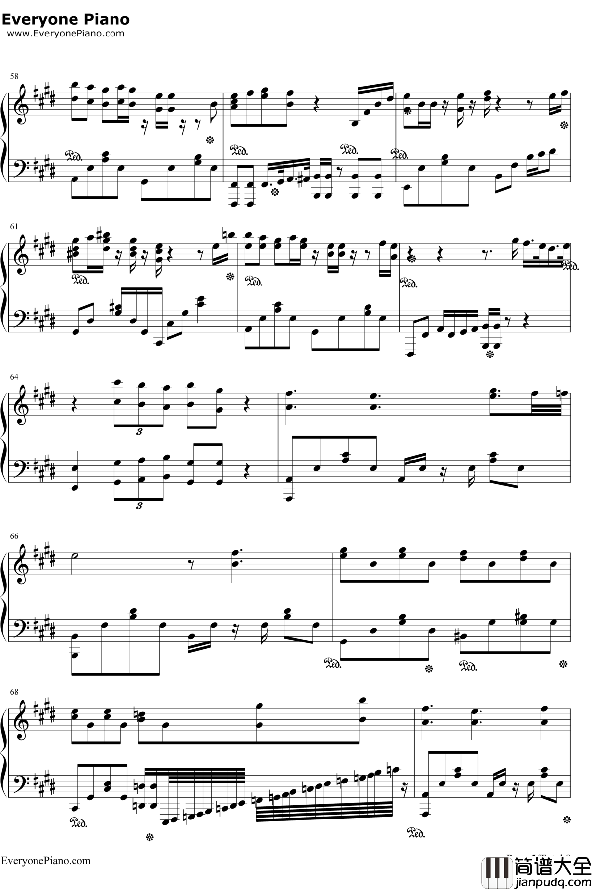 爱してるばんざーい！钢琴谱_μ's_ラブライブ!插曲