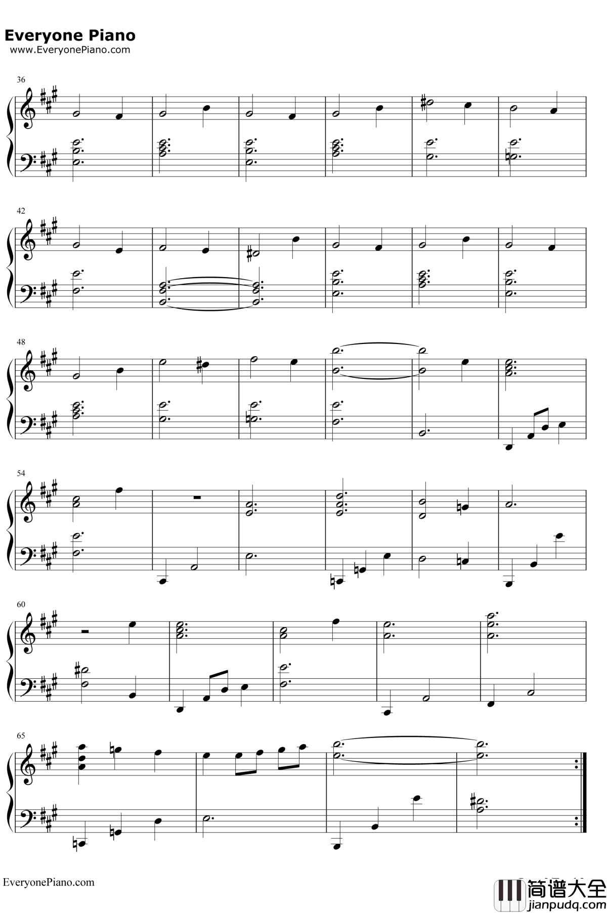 Aryll's_Theme钢琴谱_近藤浩治_塞尔达传说风之杖