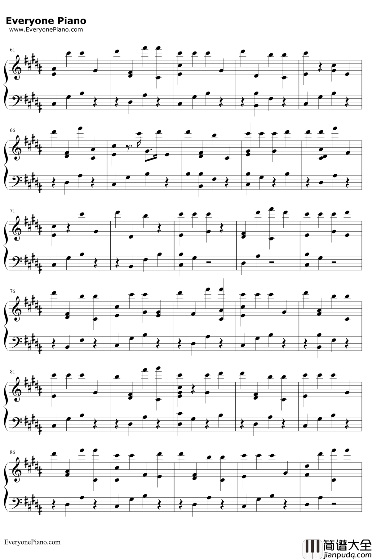 God's_Plan钢琴谱_Drake