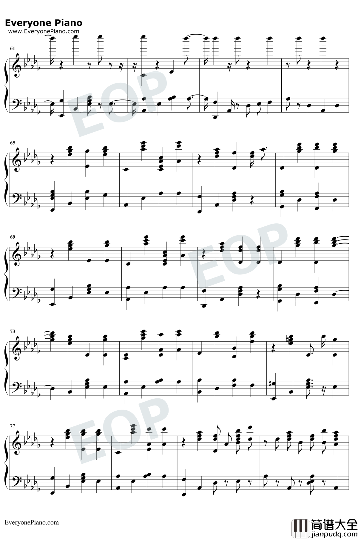 Santa's_Coming_For_Us钢琴谱_Sia/Greg_Kurstin