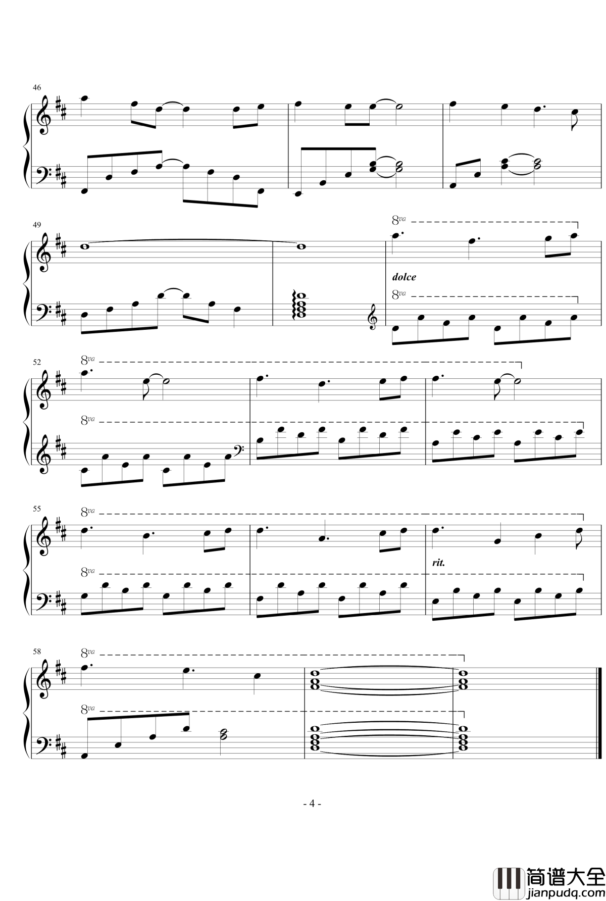 湛蓝色记忆钢琴谱_The_Best_Memory_天使DELIA