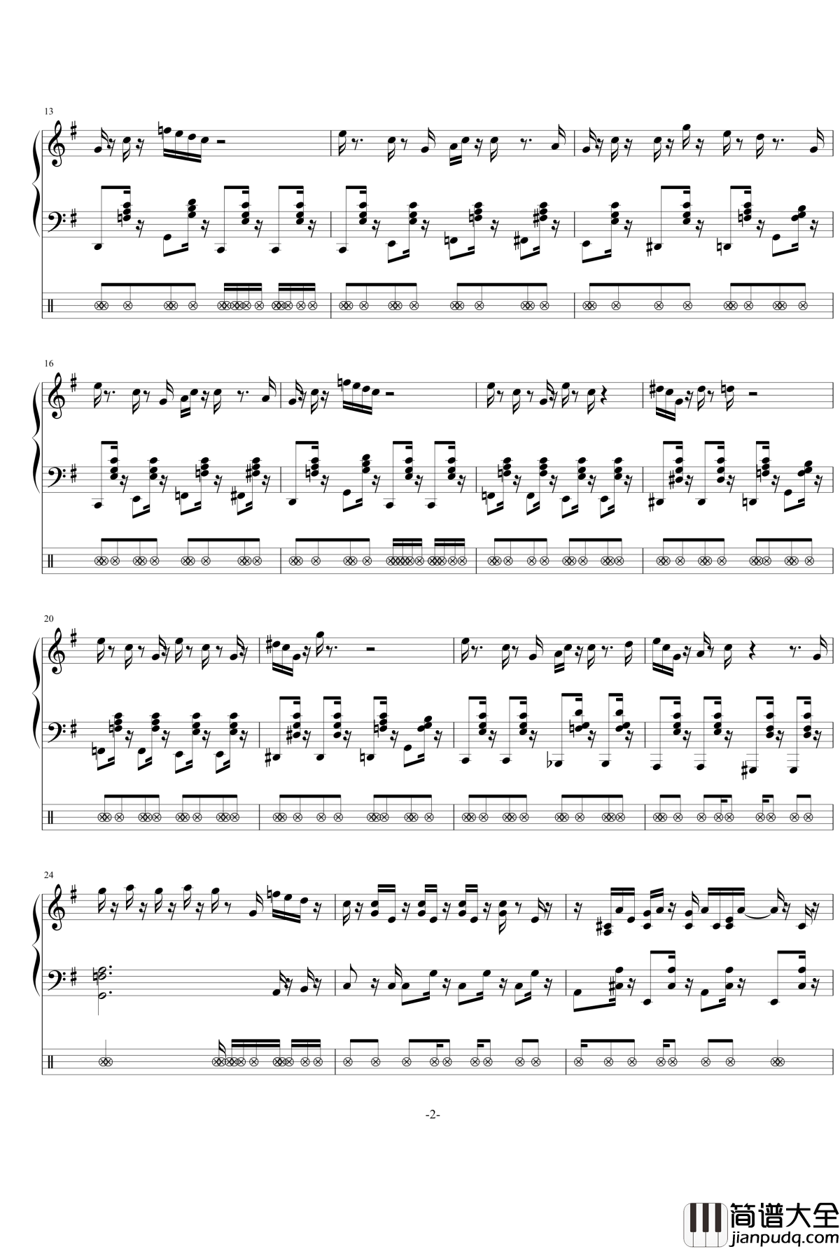 超级玛丽岩石背景音乐钢琴谱_超级玛丽