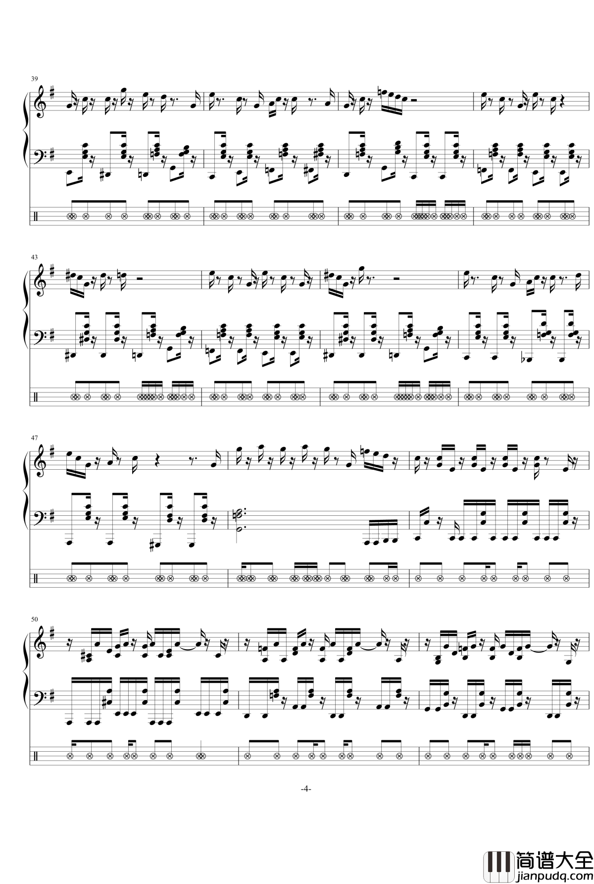 超级玛丽岩石背景音乐钢琴谱_超级玛丽