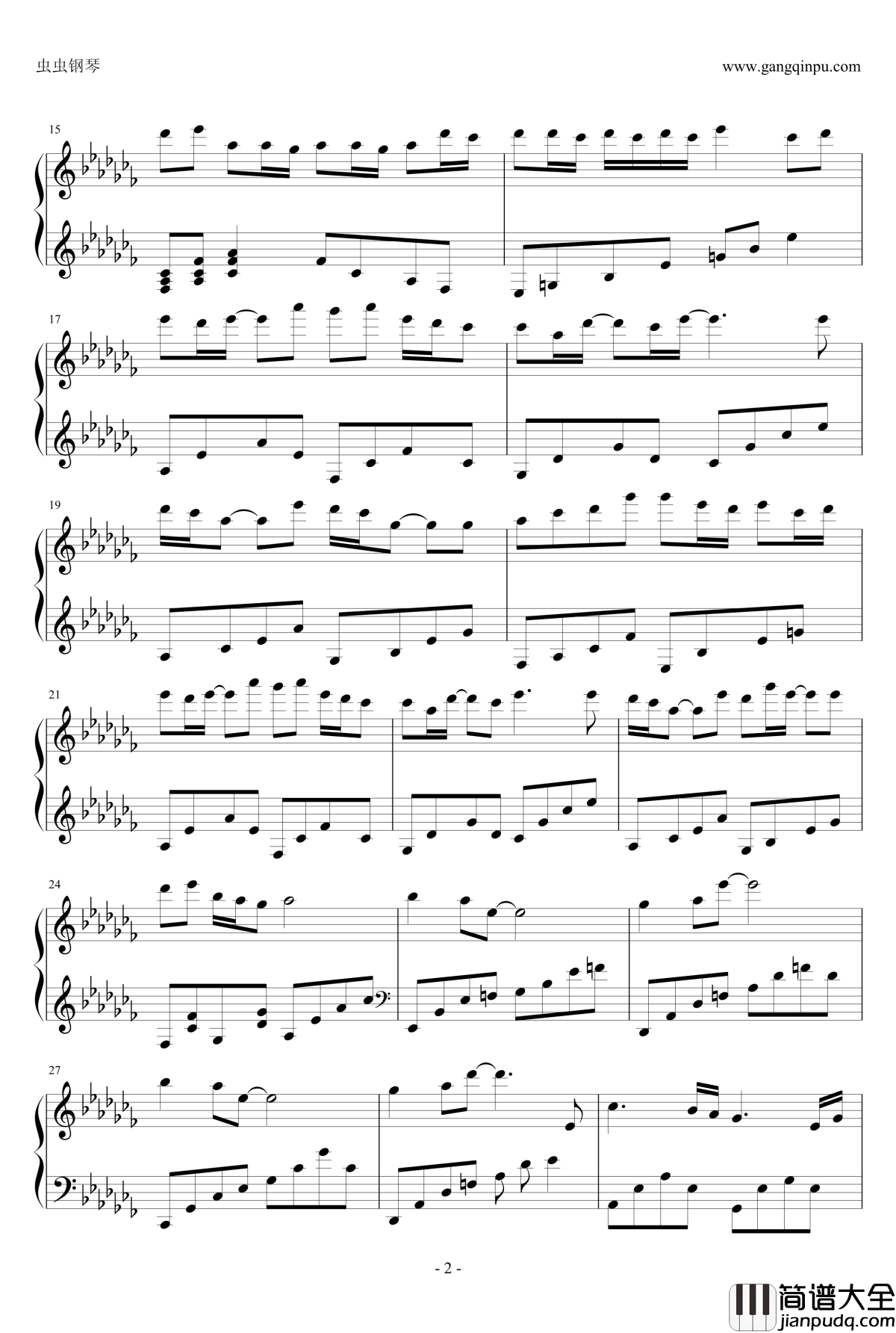 上弦之月钢琴谱_vocaloid_KAITO