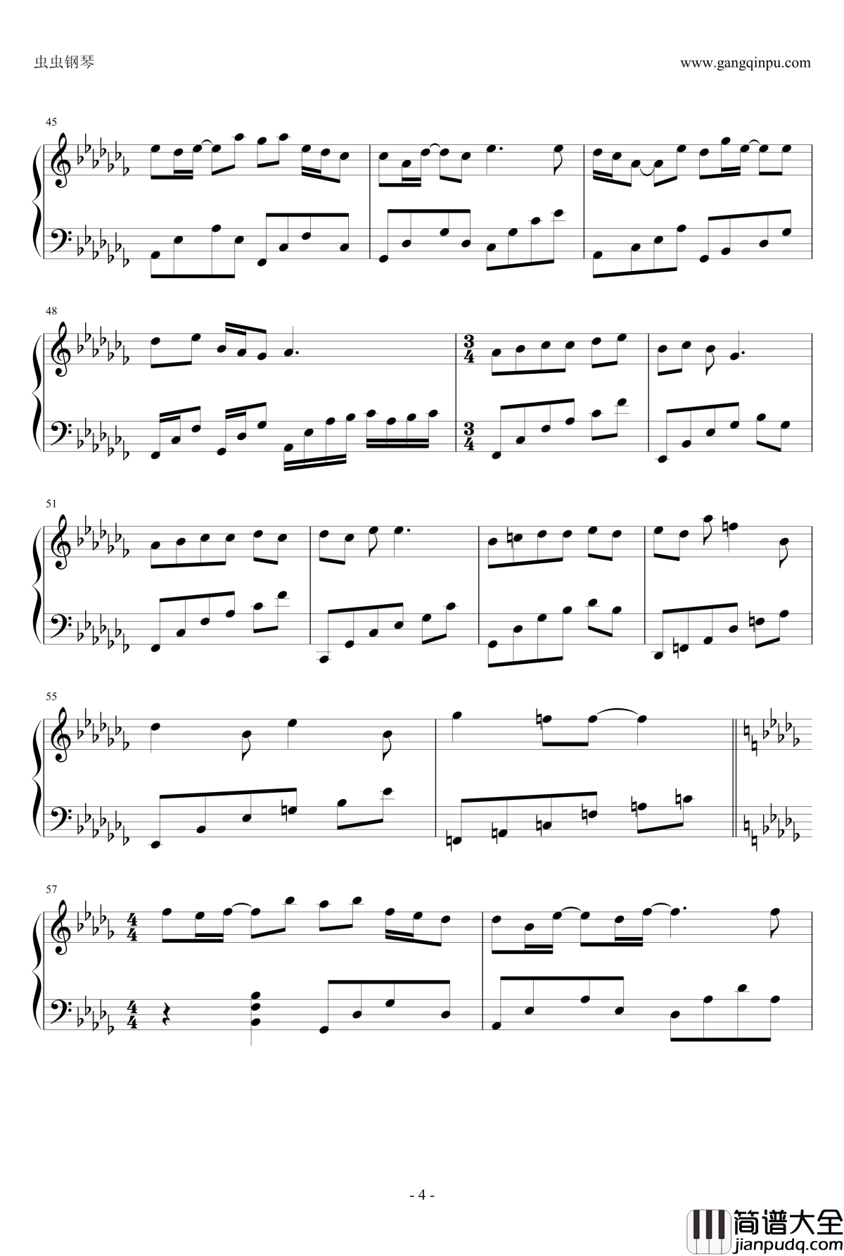 上弦之月钢琴谱_vocaloid_KAITO