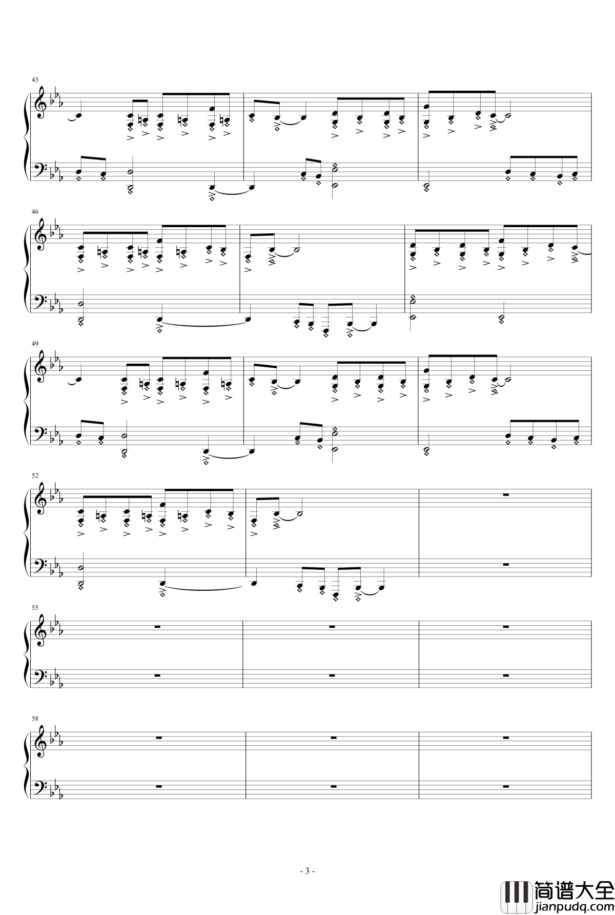 如果天是蓝的钢琴谱