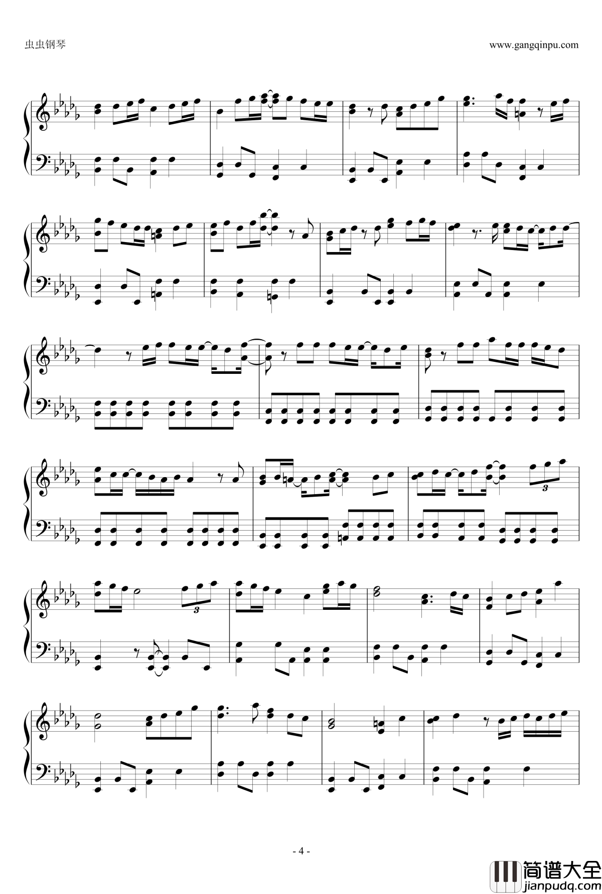 一千一秒钢琴谱_EXILE_TAKAHIRO