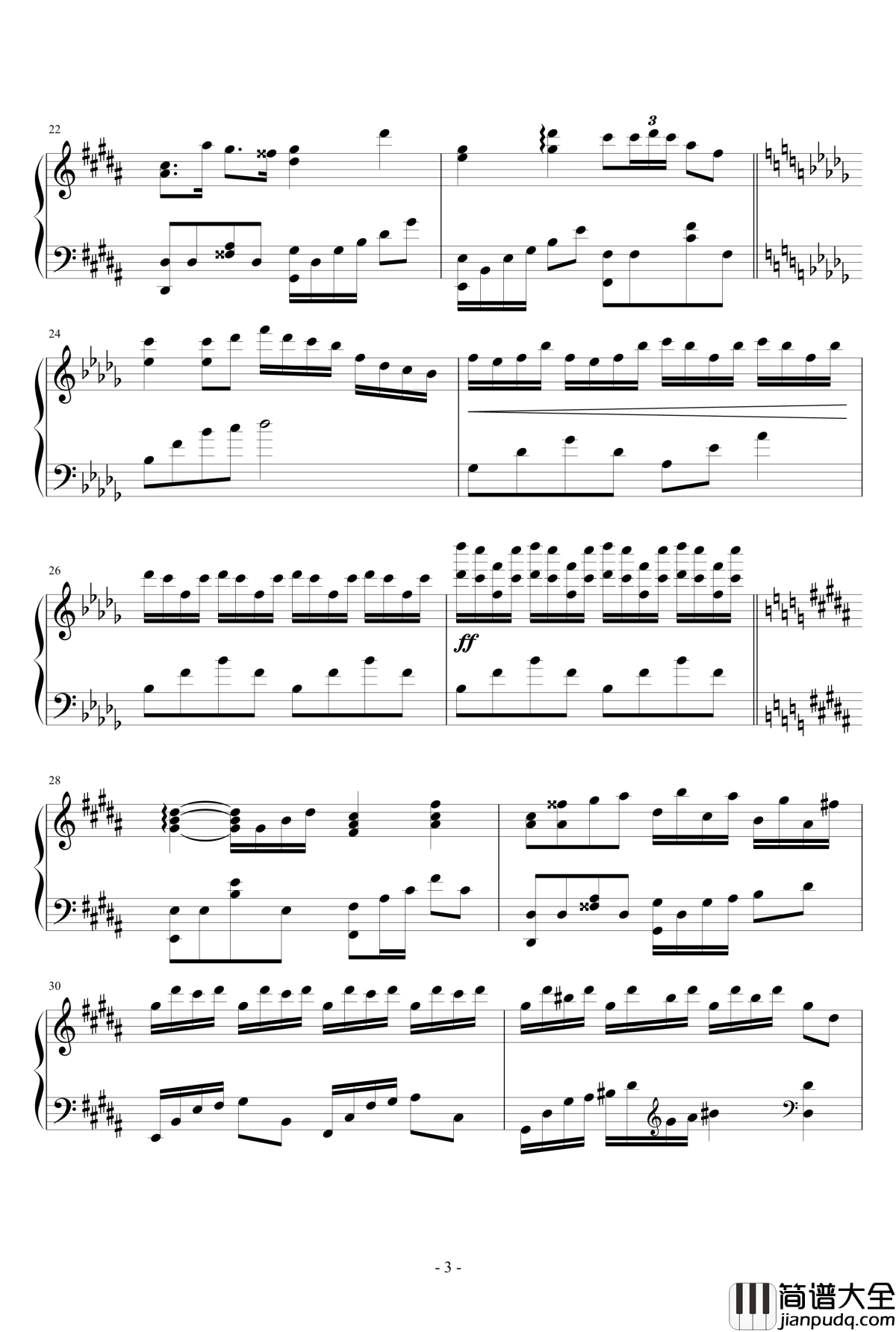 luv_flower_minamo钢琴谱_默默默mo