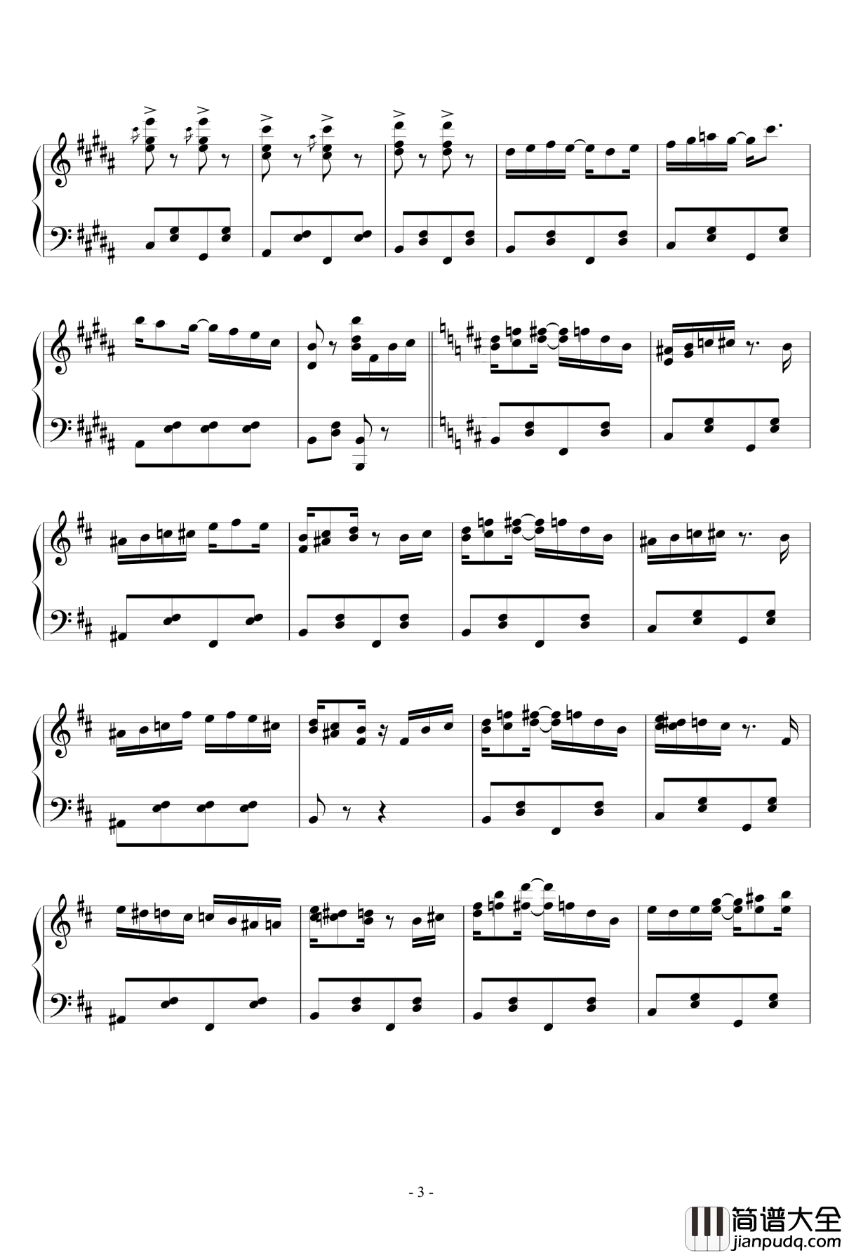 切分音波爾卡钢琴谱_erachang