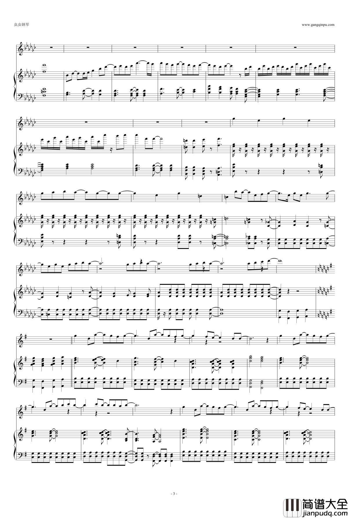 ポニーテールとシュシュ钢琴谱_马尾与发圈_AKB48