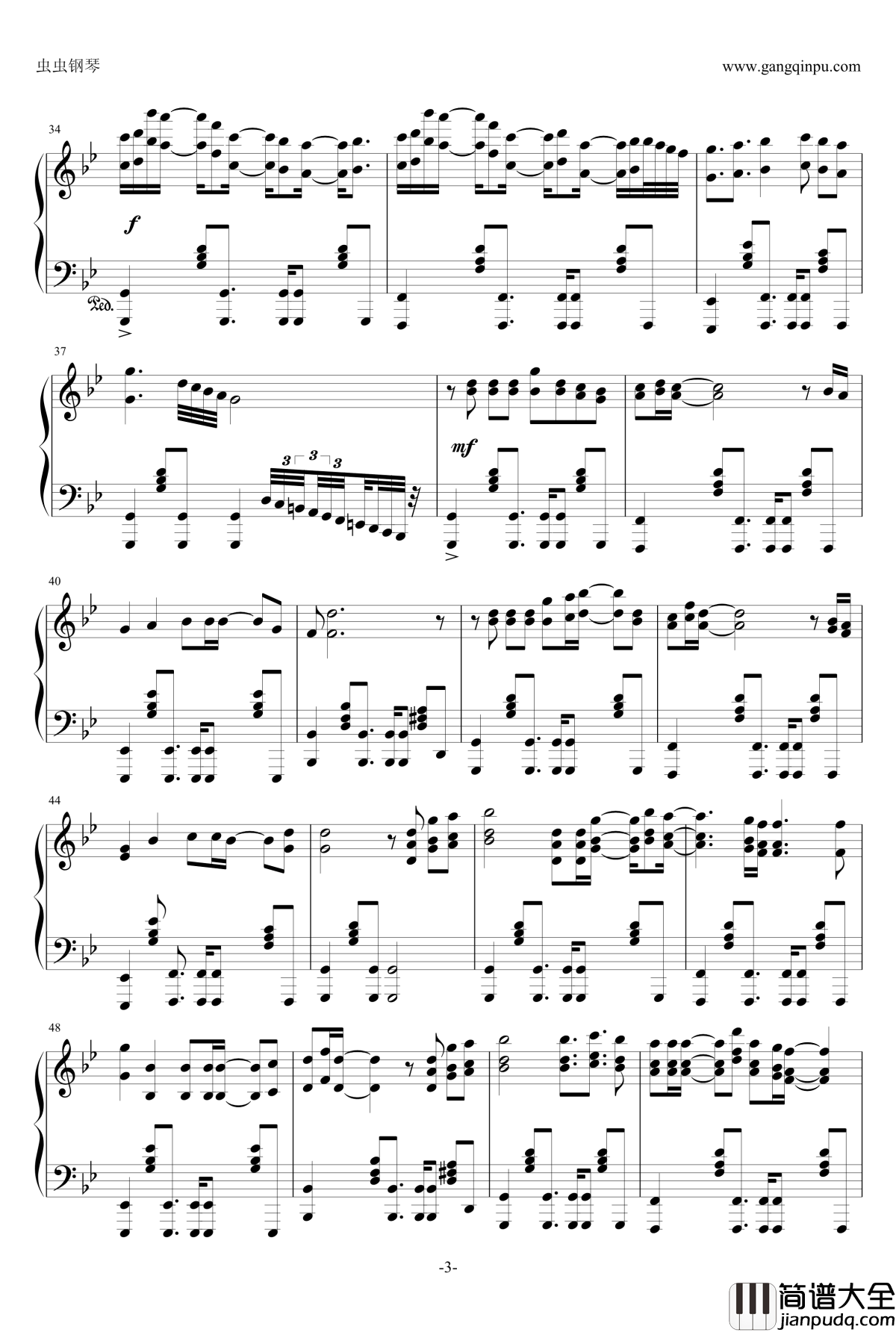 不要离开钢琴谱_忧伤歌声_Tara