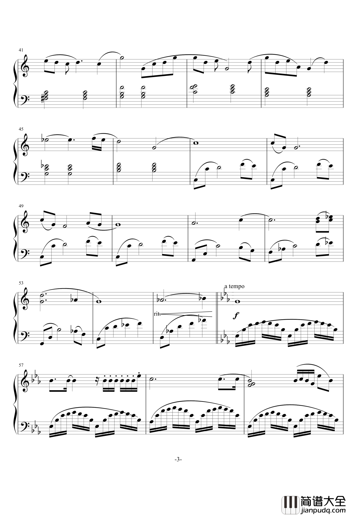 浪漫曲钢琴谱_戴婧