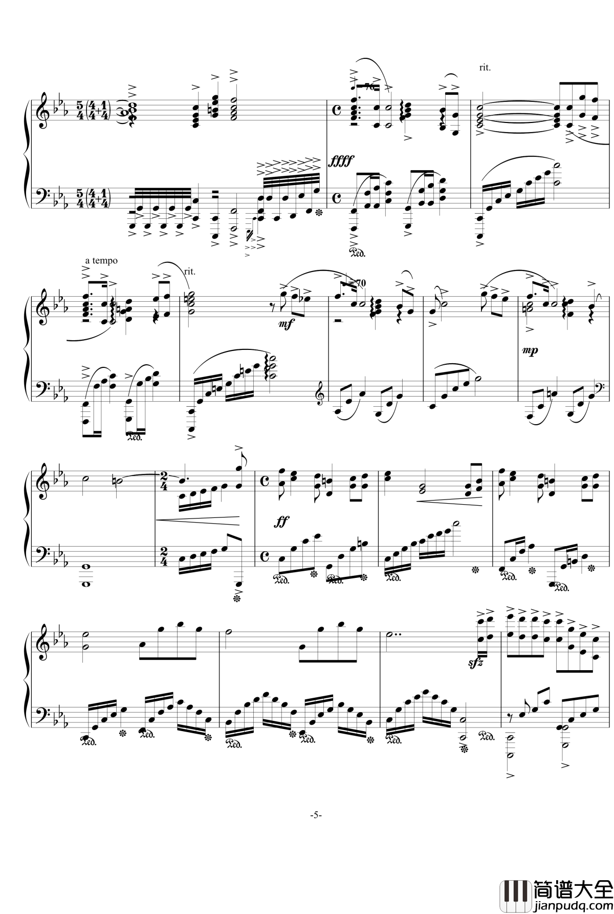 那逝去的钢琴谱_李夏捷