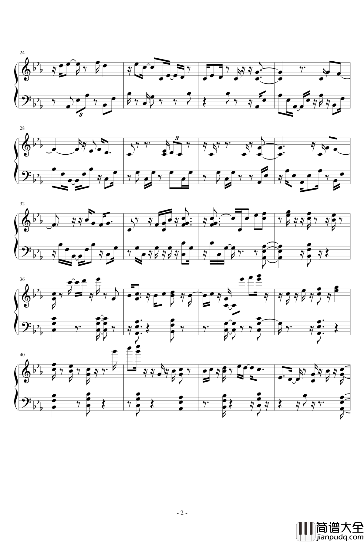 雨之都_哀之念钢琴谱_2328517007