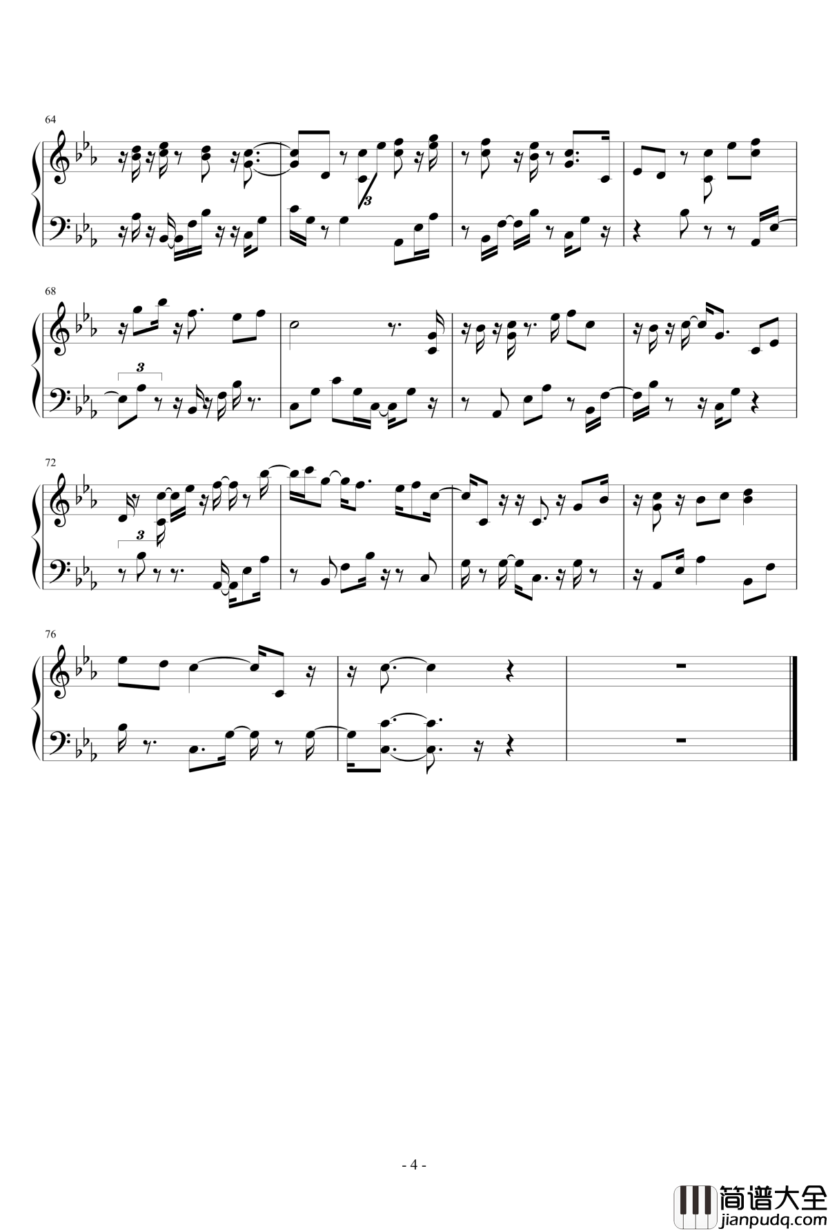 雨之都_哀之念钢琴谱_2328517007