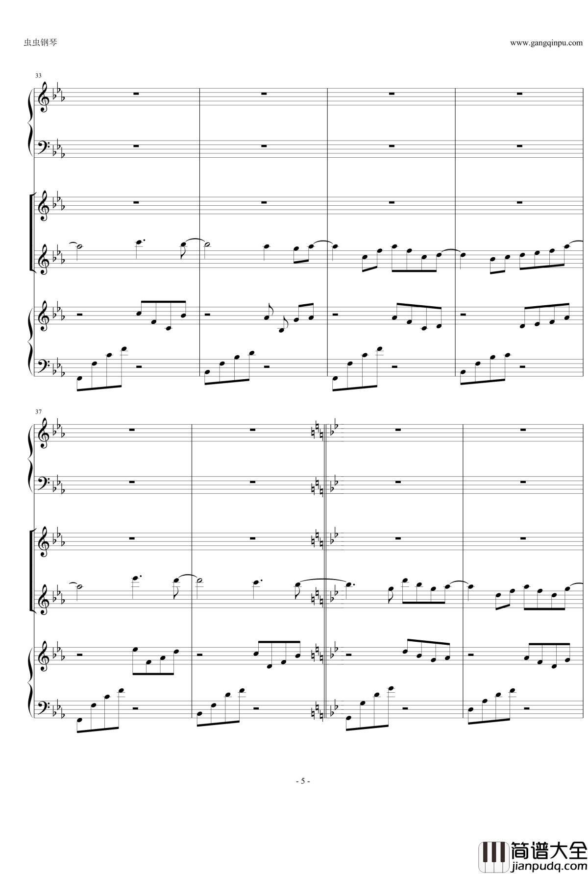 Anymusic钢琴谱_机械乐器乐_第三乐章