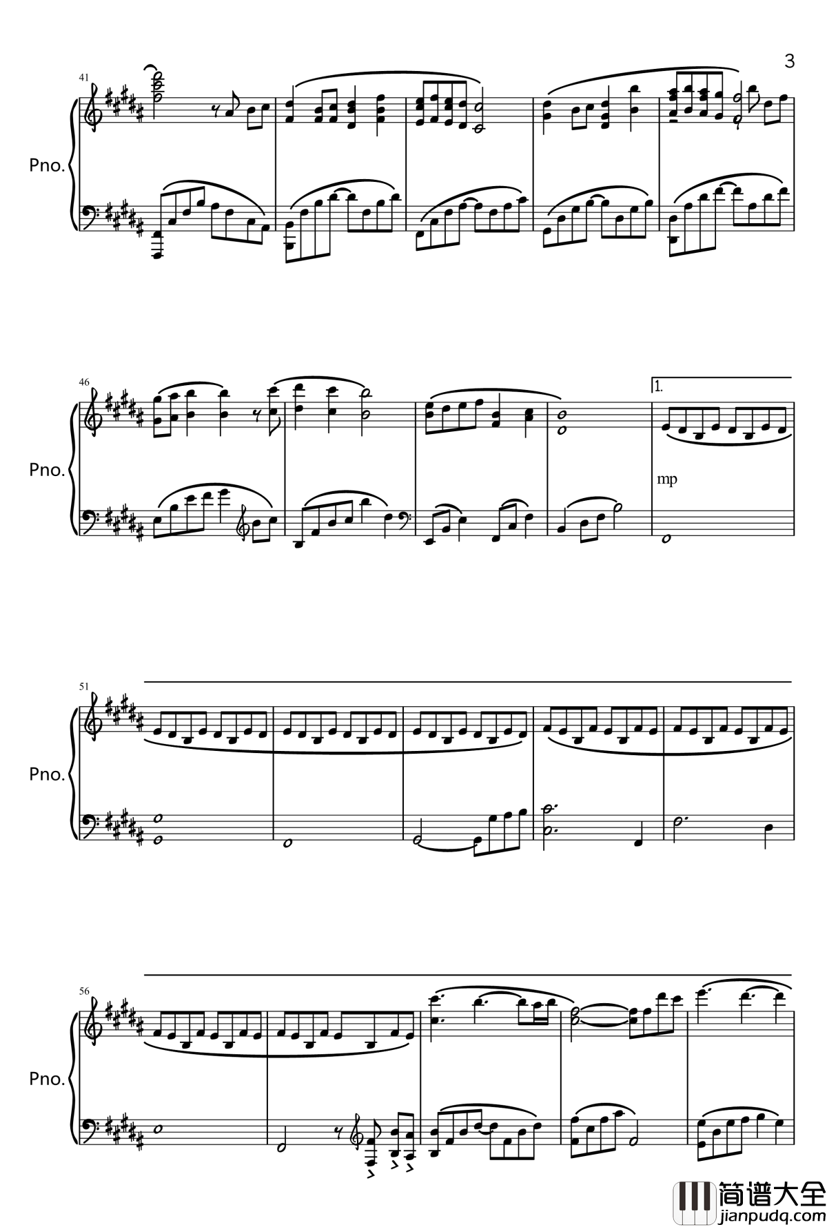 星星的眼睛钢琴谱_张含韵