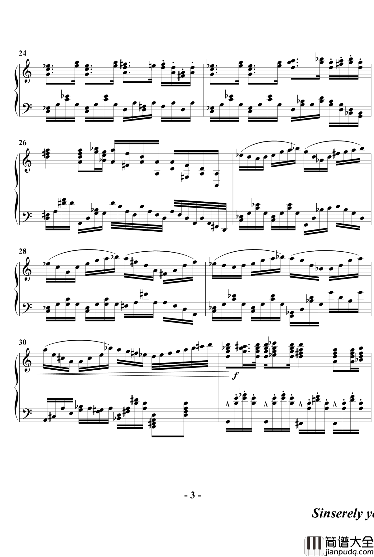 幻想奏鸣曲钢琴谱_第一乐章_beornotbe